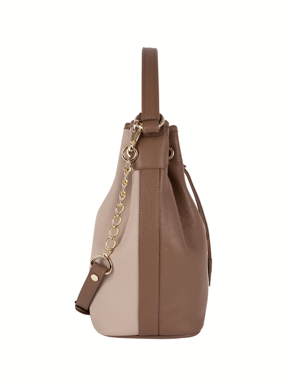 Cavalinho Soft Skin Bucket Bag SKU 16070281.31 #color_tan / white / beige