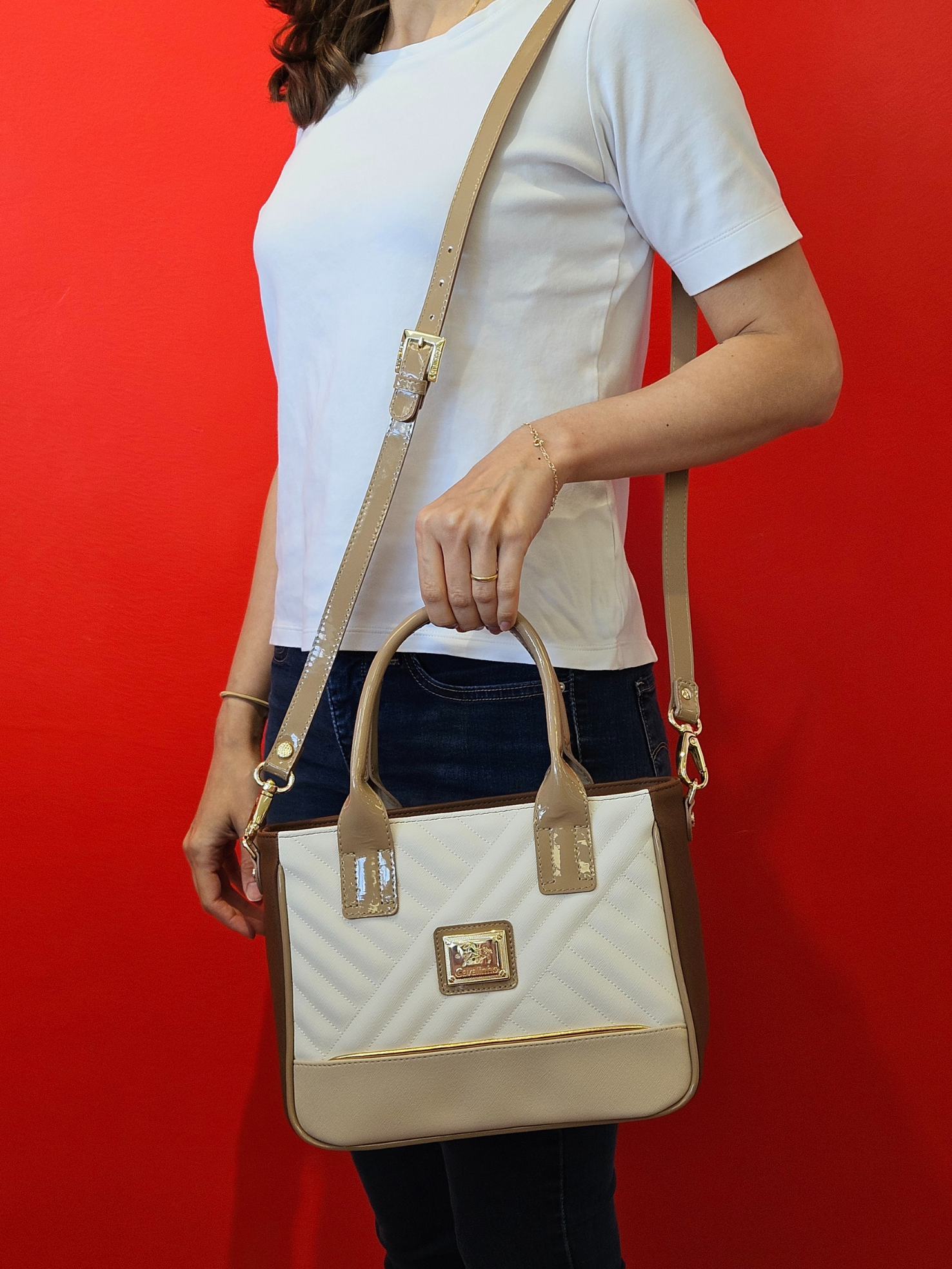 Cavalinho Ciao Bella Handbag SKU 18060507.31 #color_beige / white