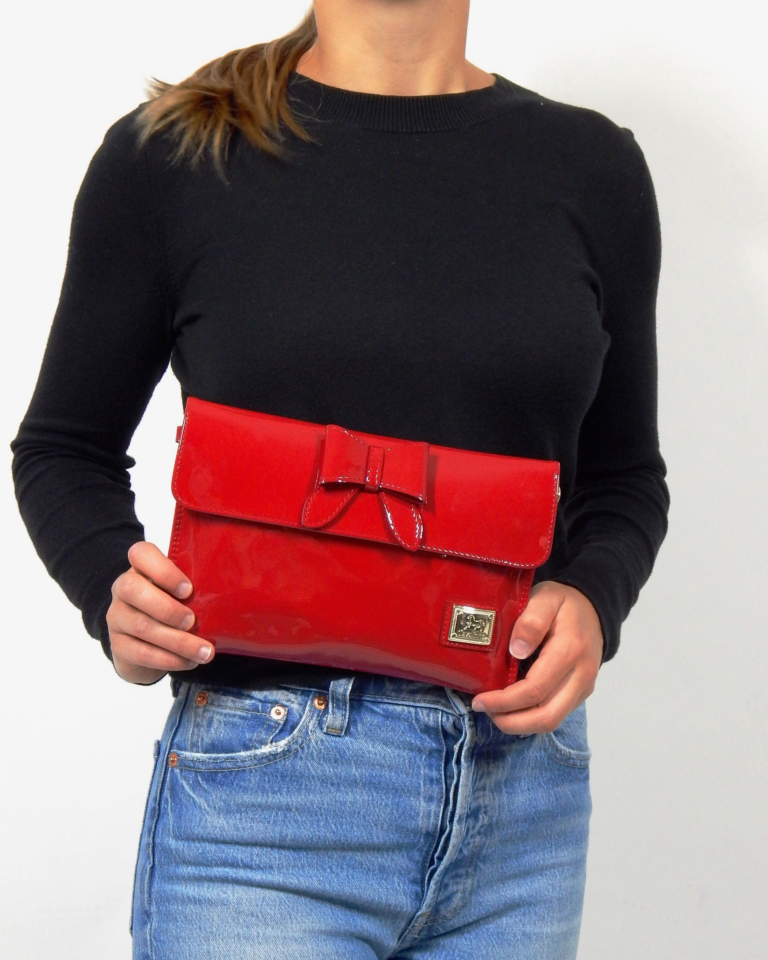 Cavalinho All In Patent Leather Clutch Bag SKU 18090068.04 #color_red