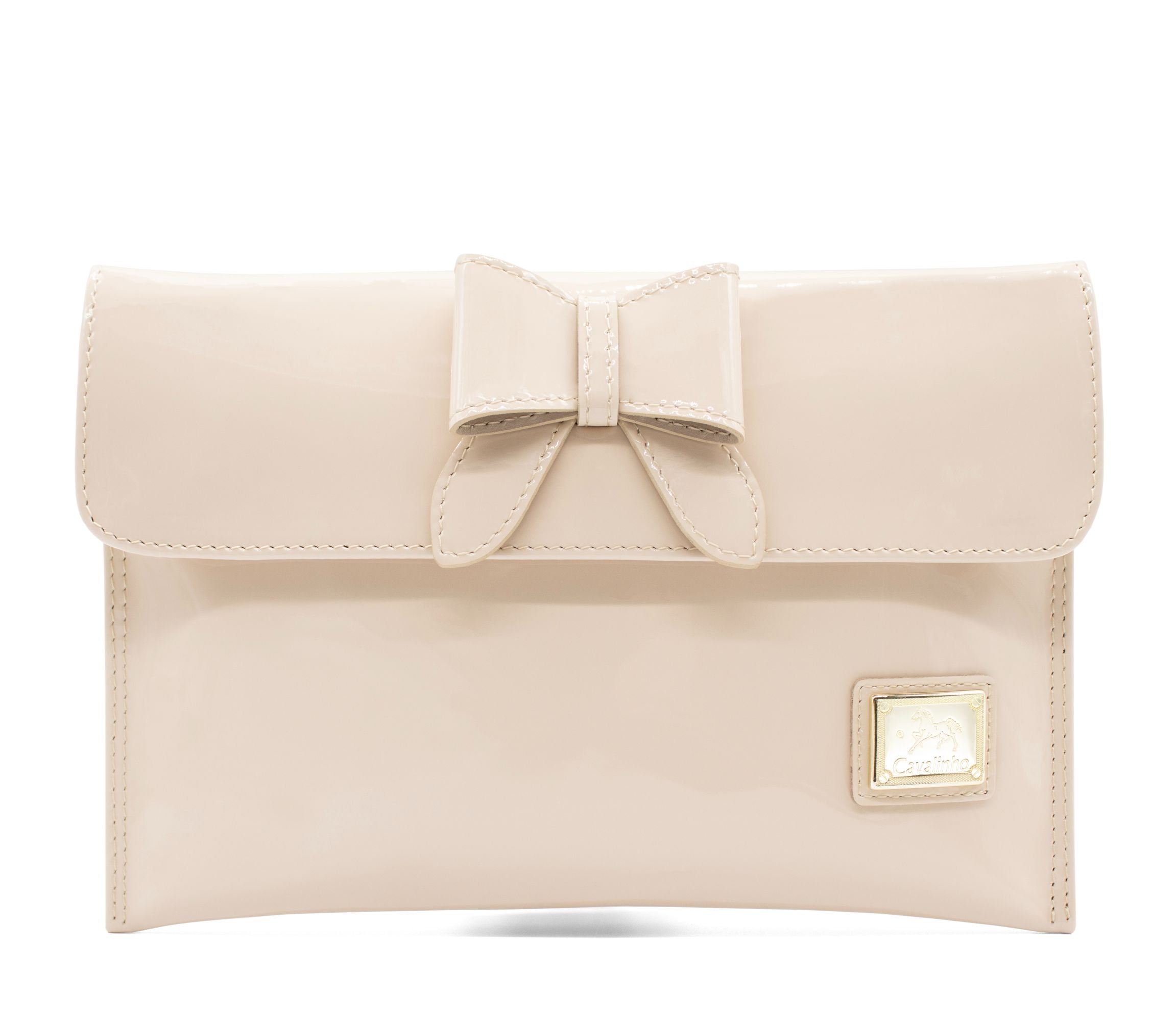 Cavalinho All In Patent Leather Clutch Bag SKU 18090068.05 #color_beige