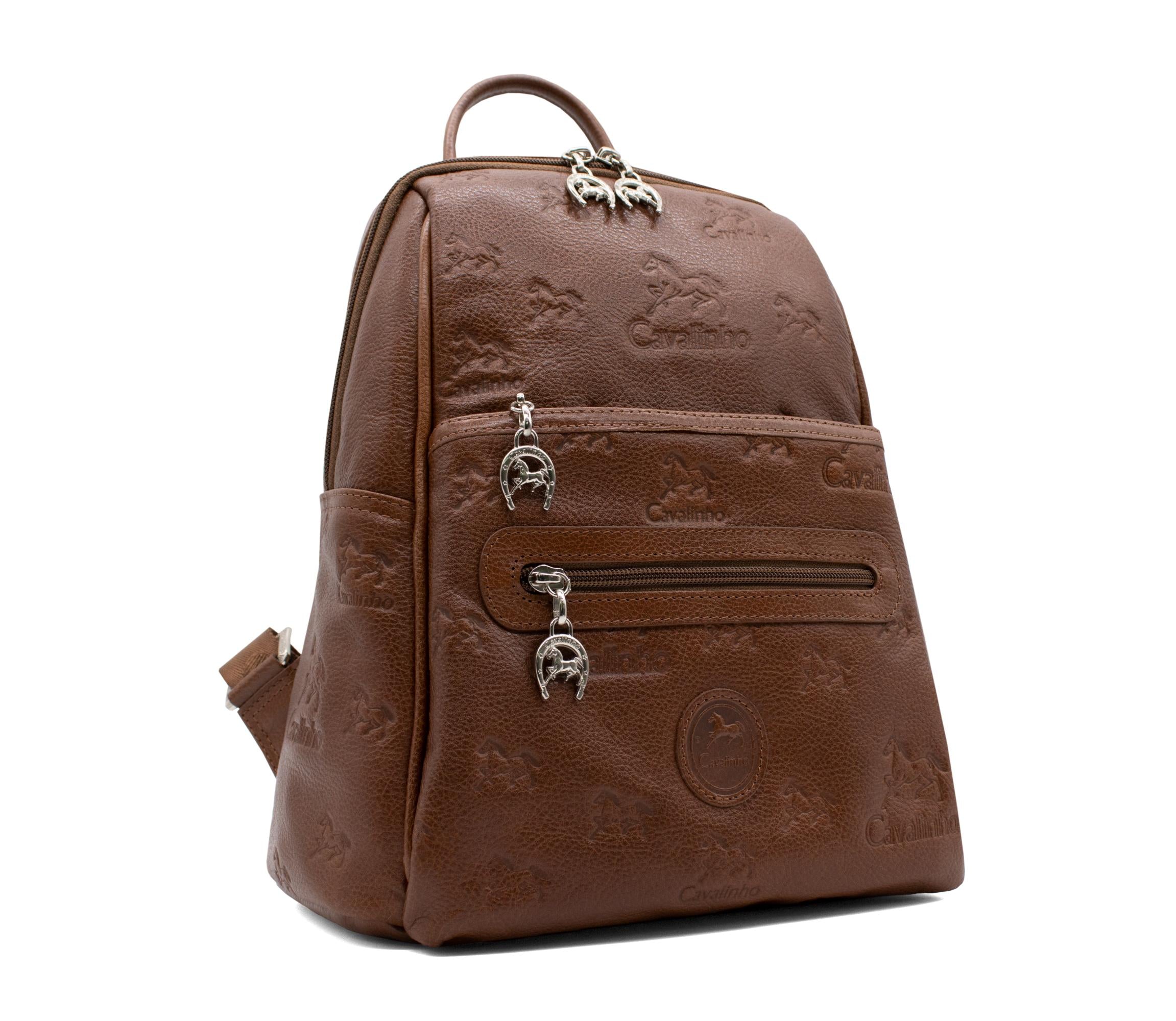 Cavalinho Cavalo Lusitano Leather Backpack SKU 18090412.13 #color_saddlebrown