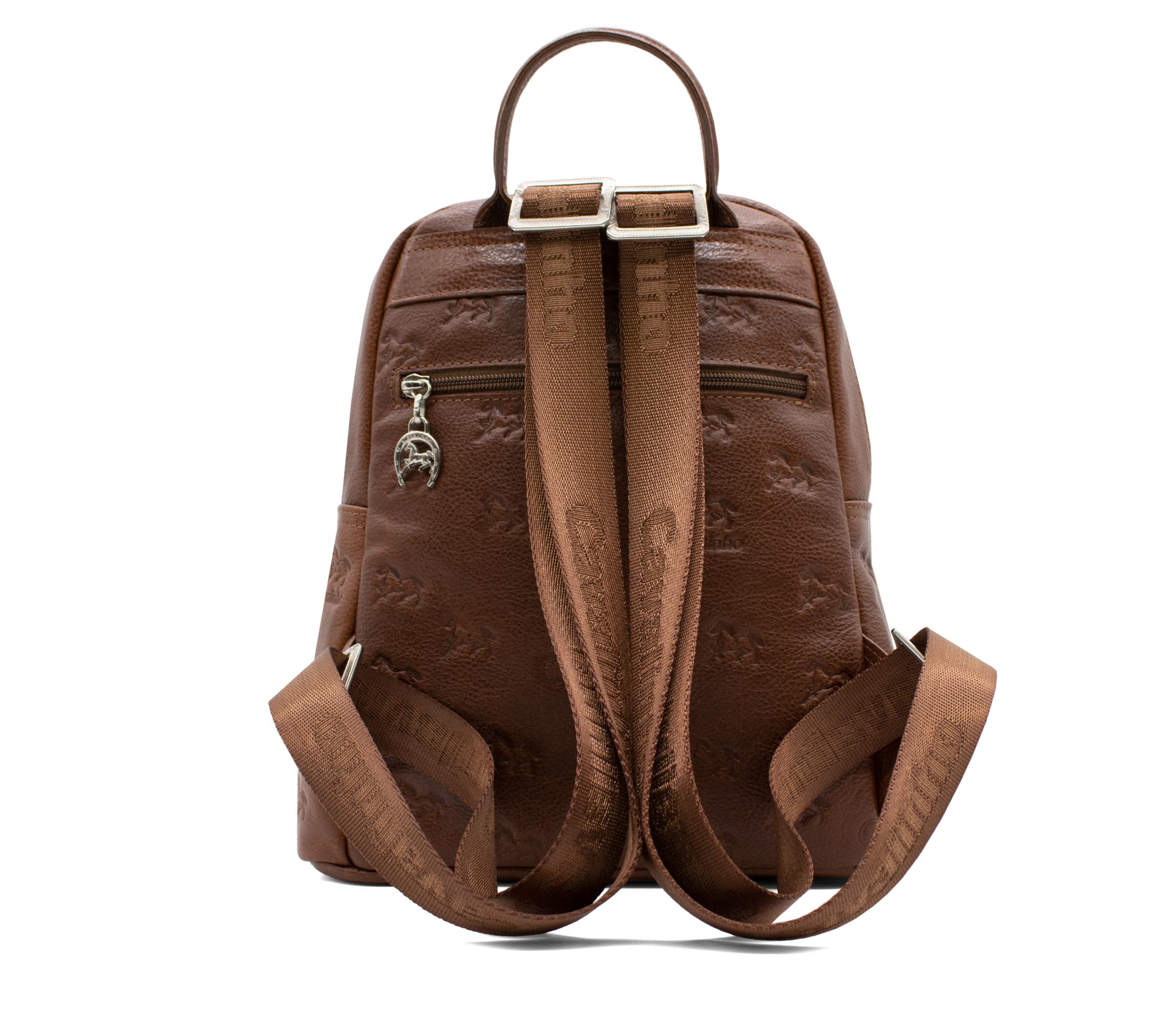 Cavalinho Cavalo Lusitano Leather Backpack SKU 18090412.13 #color_saddlebrown