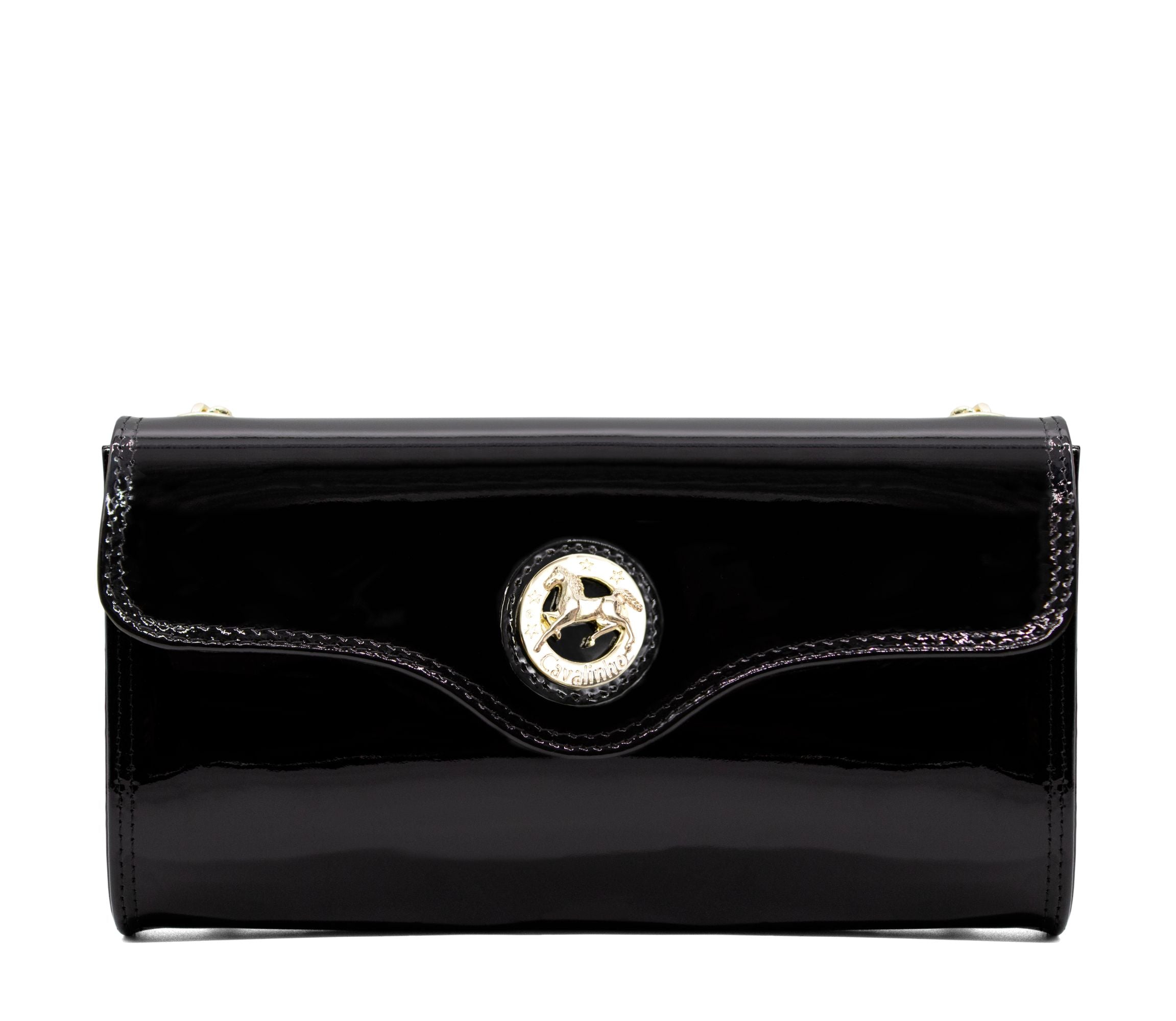 All In Patent Leather Shoulder Bag SKU 18090496 #color_black