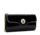 All In Patent Leather Shoulder Bag SKU 18090496 #color_black