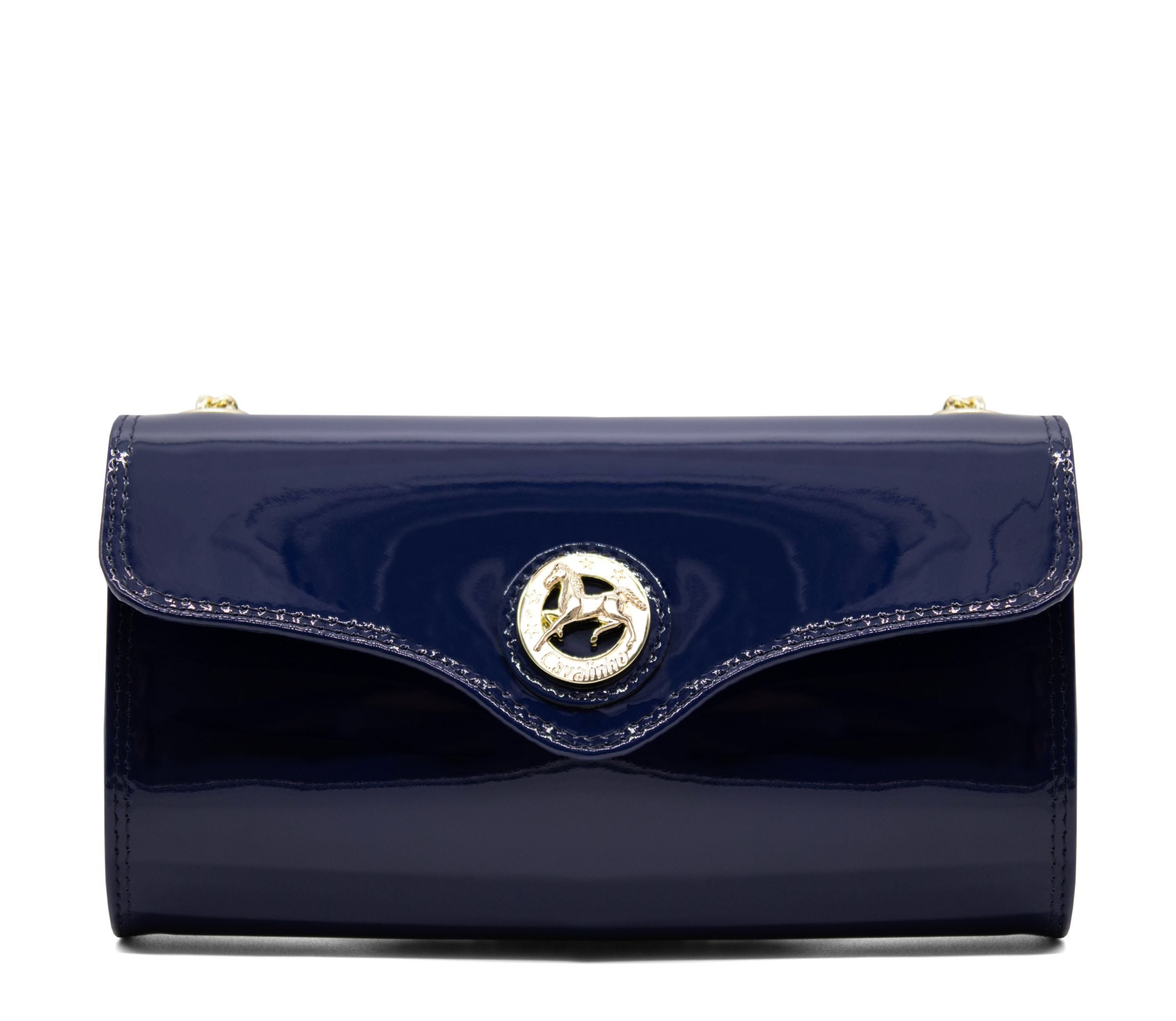 All In Patent Leather Shoulder Bag SKU 18090496 #color_navy