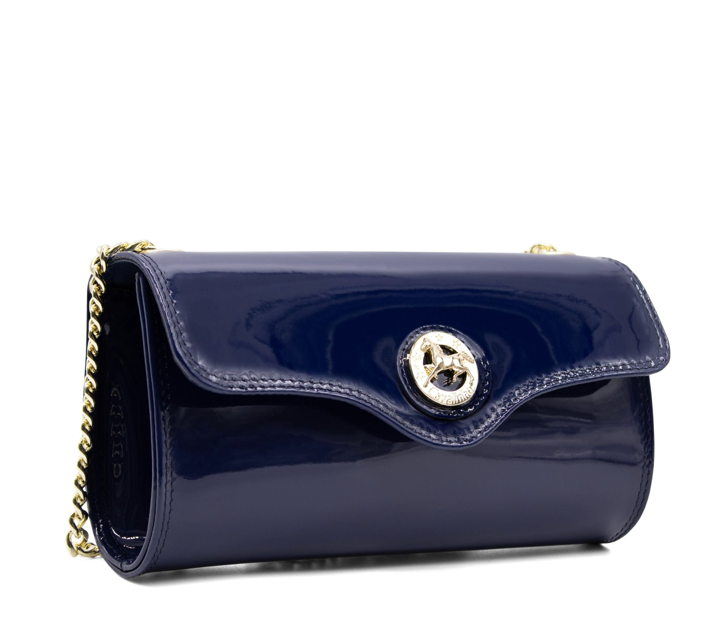 All In Patent Leather Shoulder Bag SKU 18090496 #color_navy