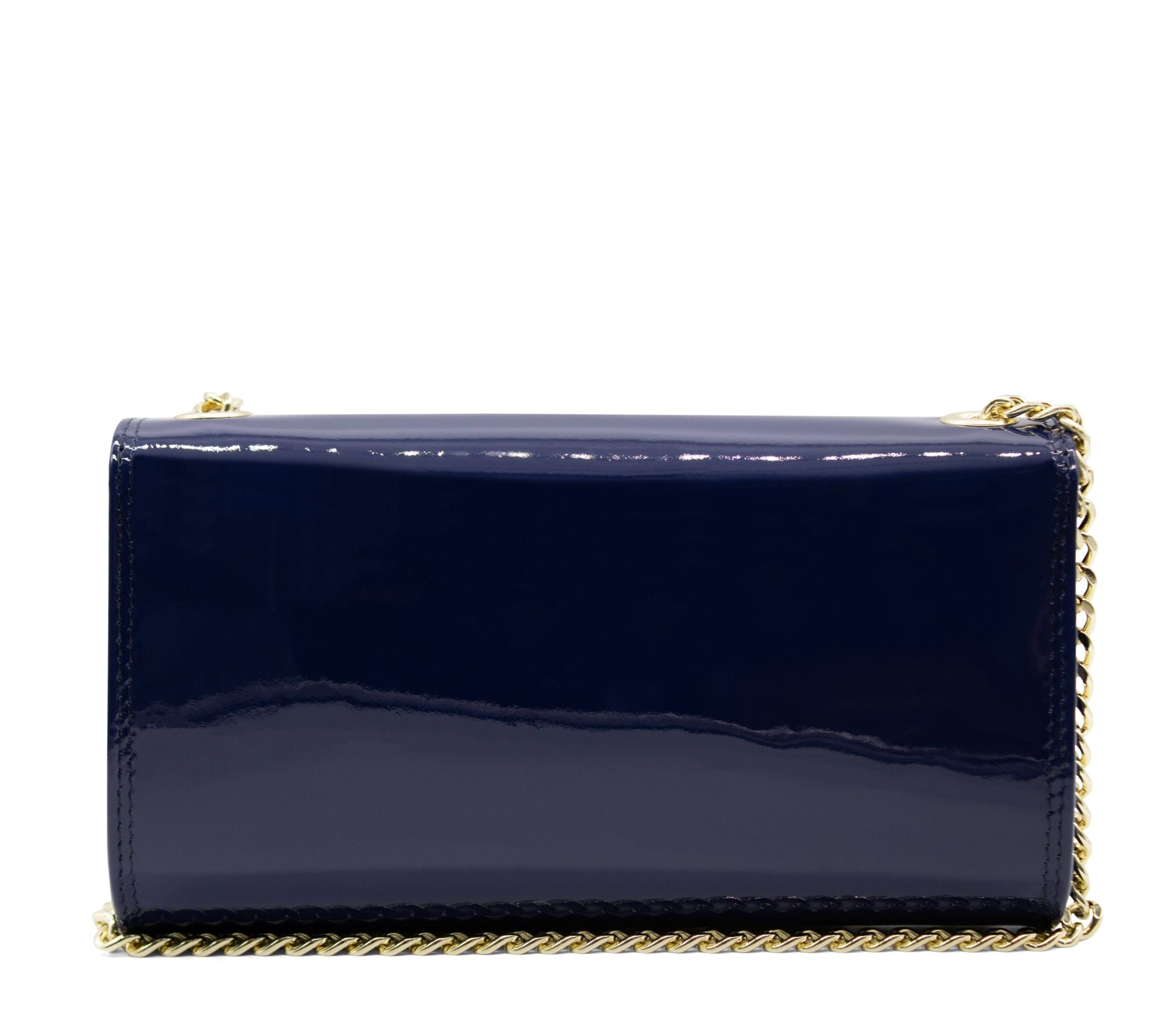 All In Patent Leather Shoulder Bag SKU 18090496 #color_navy