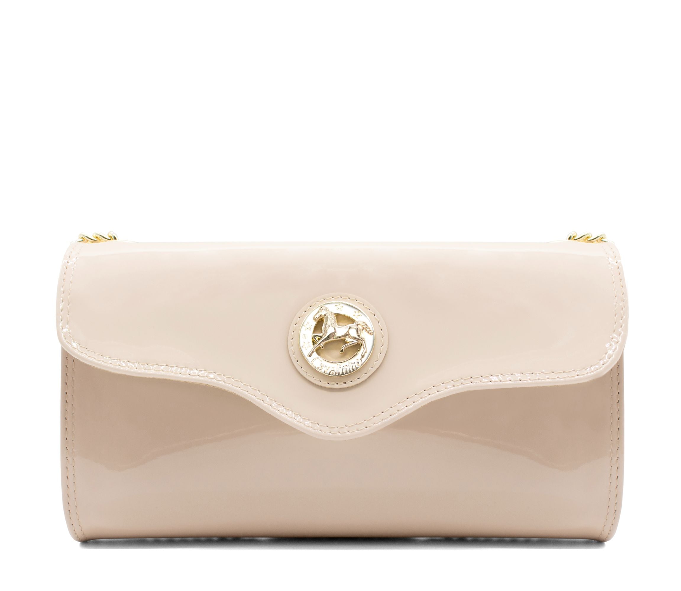 All In Patent Leather Shoulder Bag SKU 18090496 #color_beige