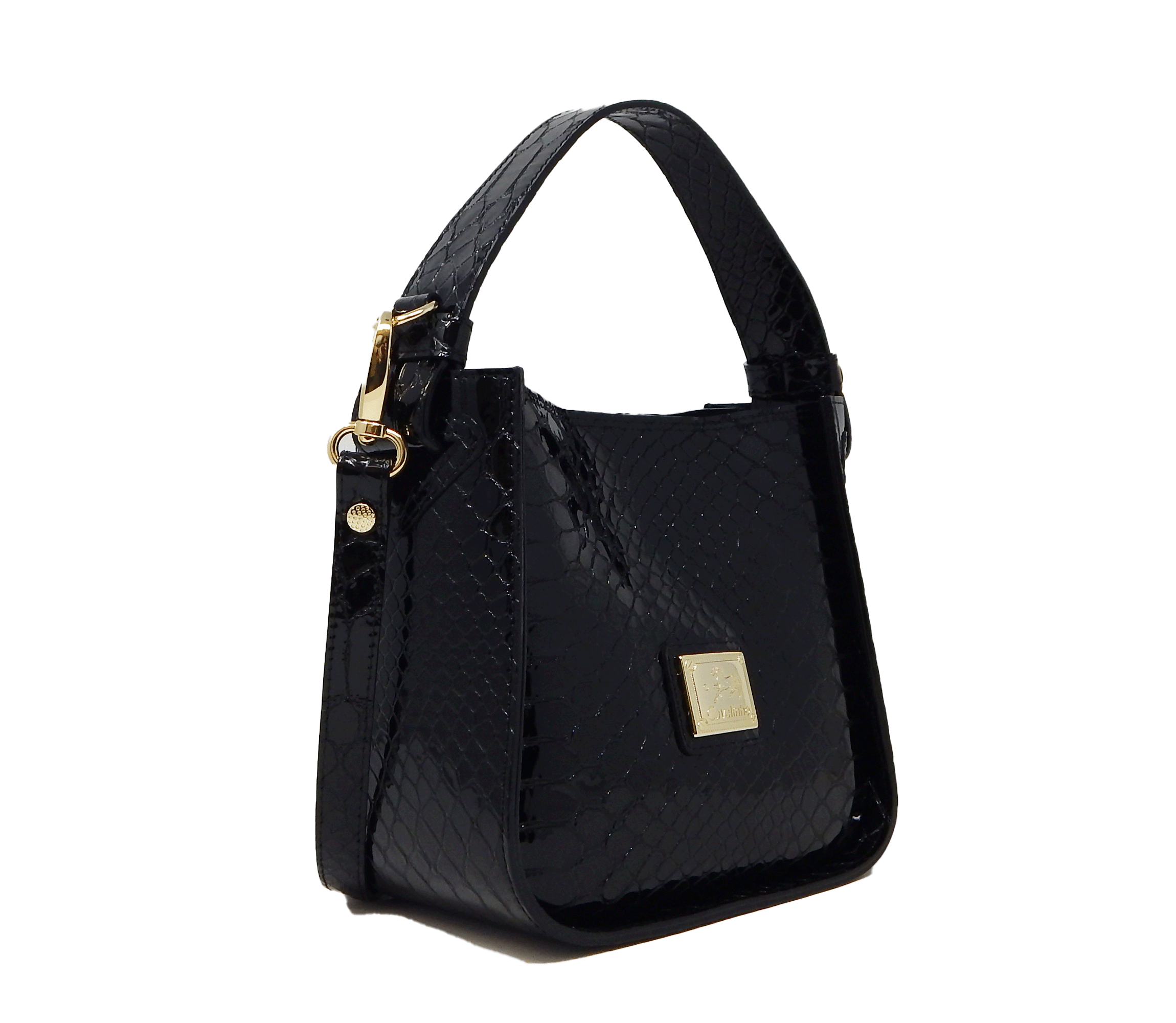 Cavalinho Gallop Patent Leather Handbag SKU 18170475.01 #color_black