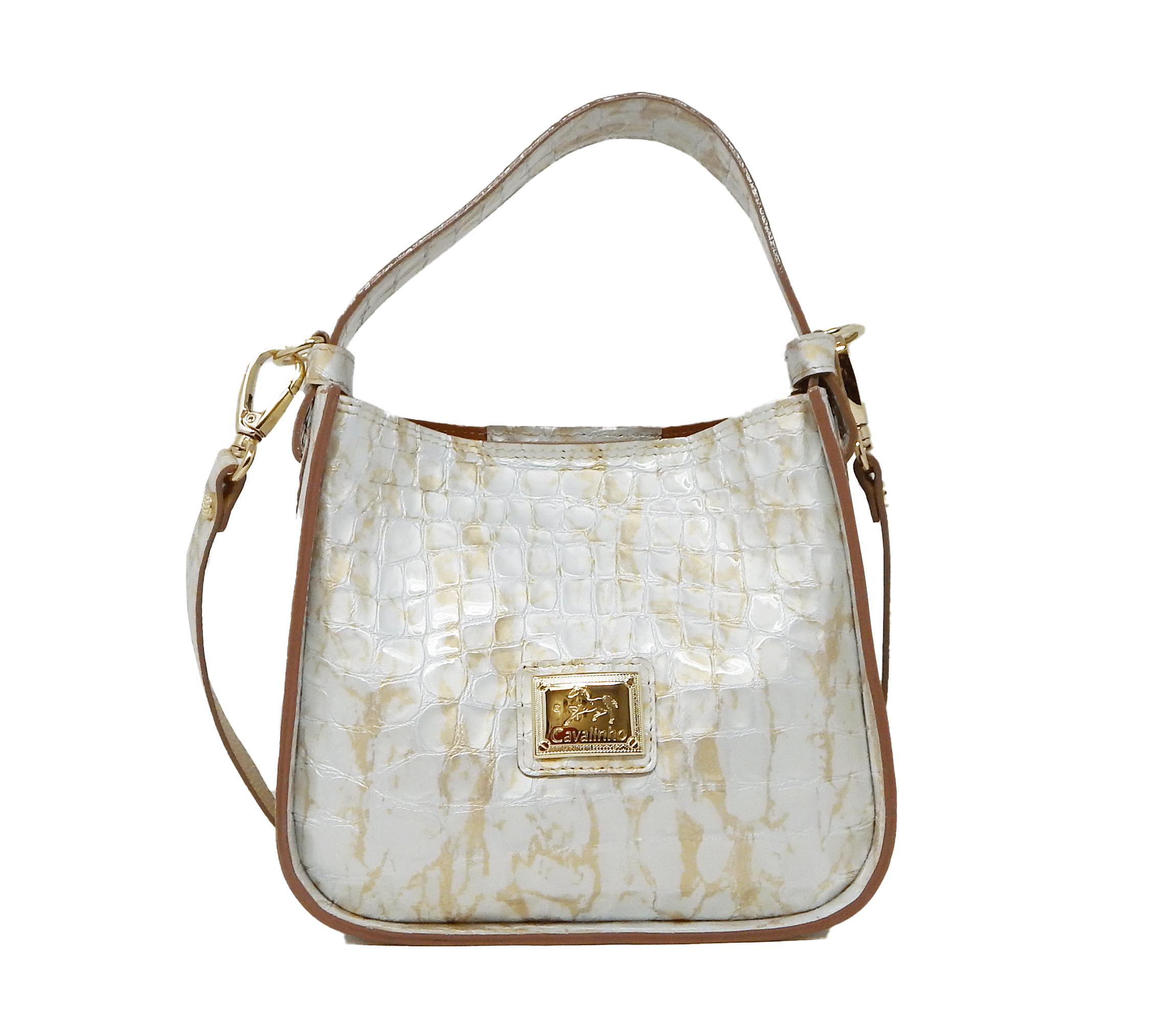 Cavalinho Gallop Patent Leather Handbag SKU 18170475.31 #color_beige / white