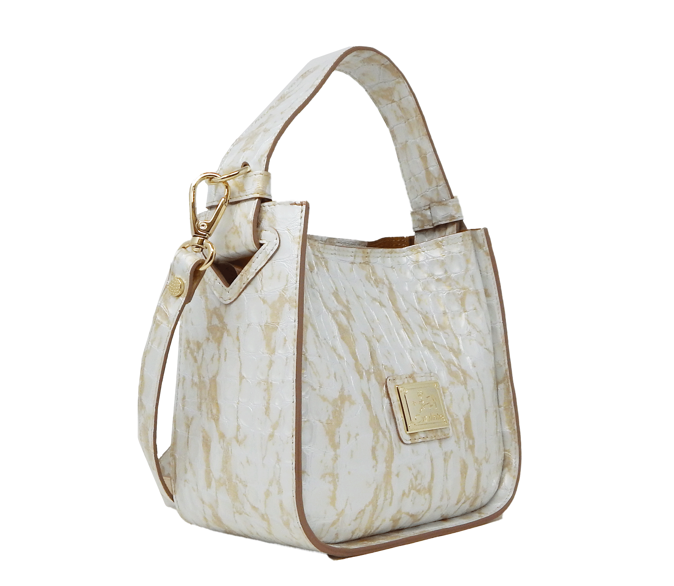 Cavalinho Gallop Patent Leather Handbag SKU 18170475.31 #color_beige / white