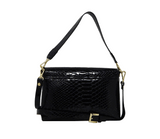 Cavalinho Gallop 3 in 1: Patent Leather Clutch, Handbag or Crossbody Bag SKU 18170509.01 #color_black