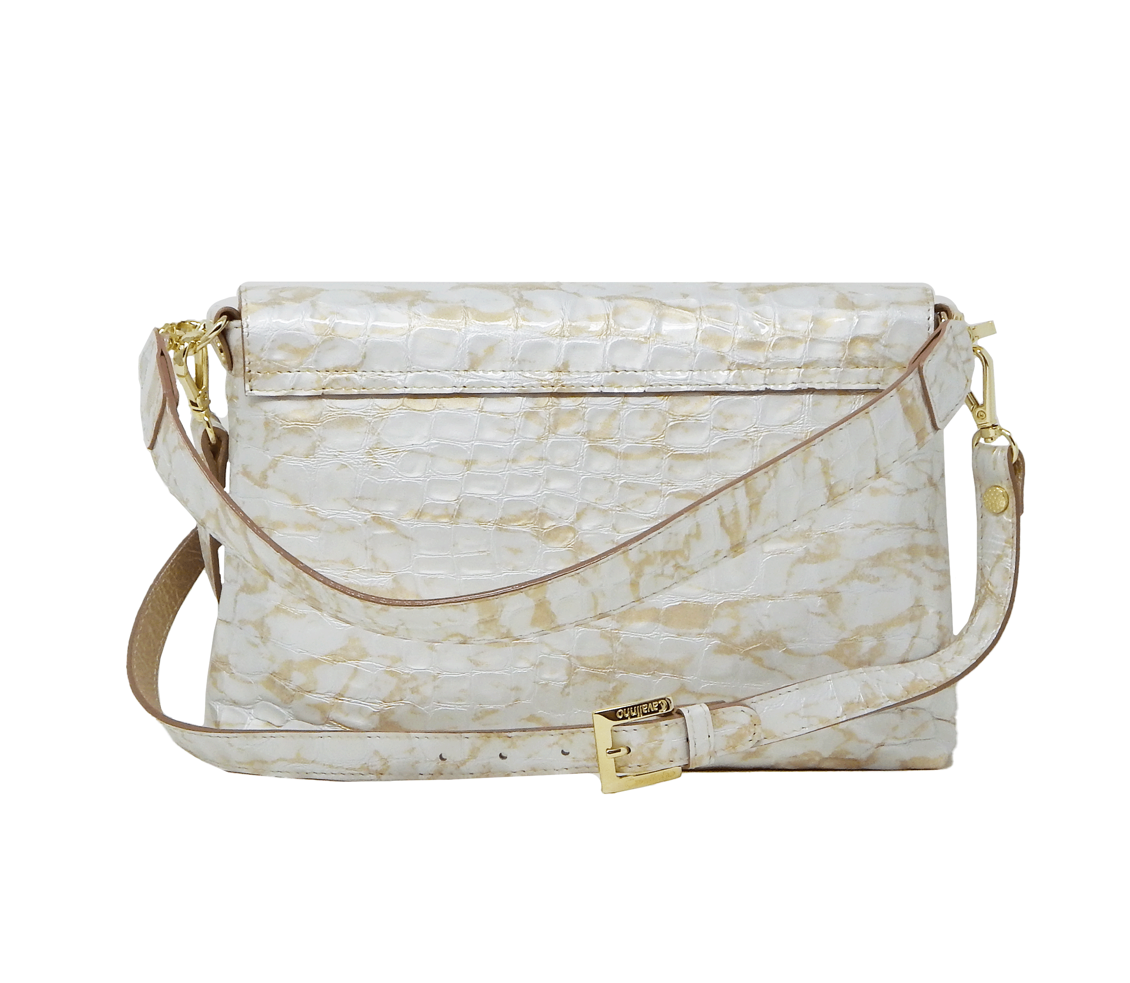 Cavalinho Gallop 3 in 1: Patent Leather Clutch, Handbag or Crossbody Bag SKU 18170509.31 #color_beige / white