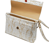 Cavalinho Gallop 3 in 1: Patent Leather Clutch, Handbag or Crossbody Bag SKU 18170509.31 #color_beige / white