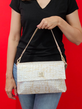 Cavalinho Gallop 3 in 1: Patent Leather Clutch, Handbag or Crossbody Bag SKU 18170509.31 #color_beige / white