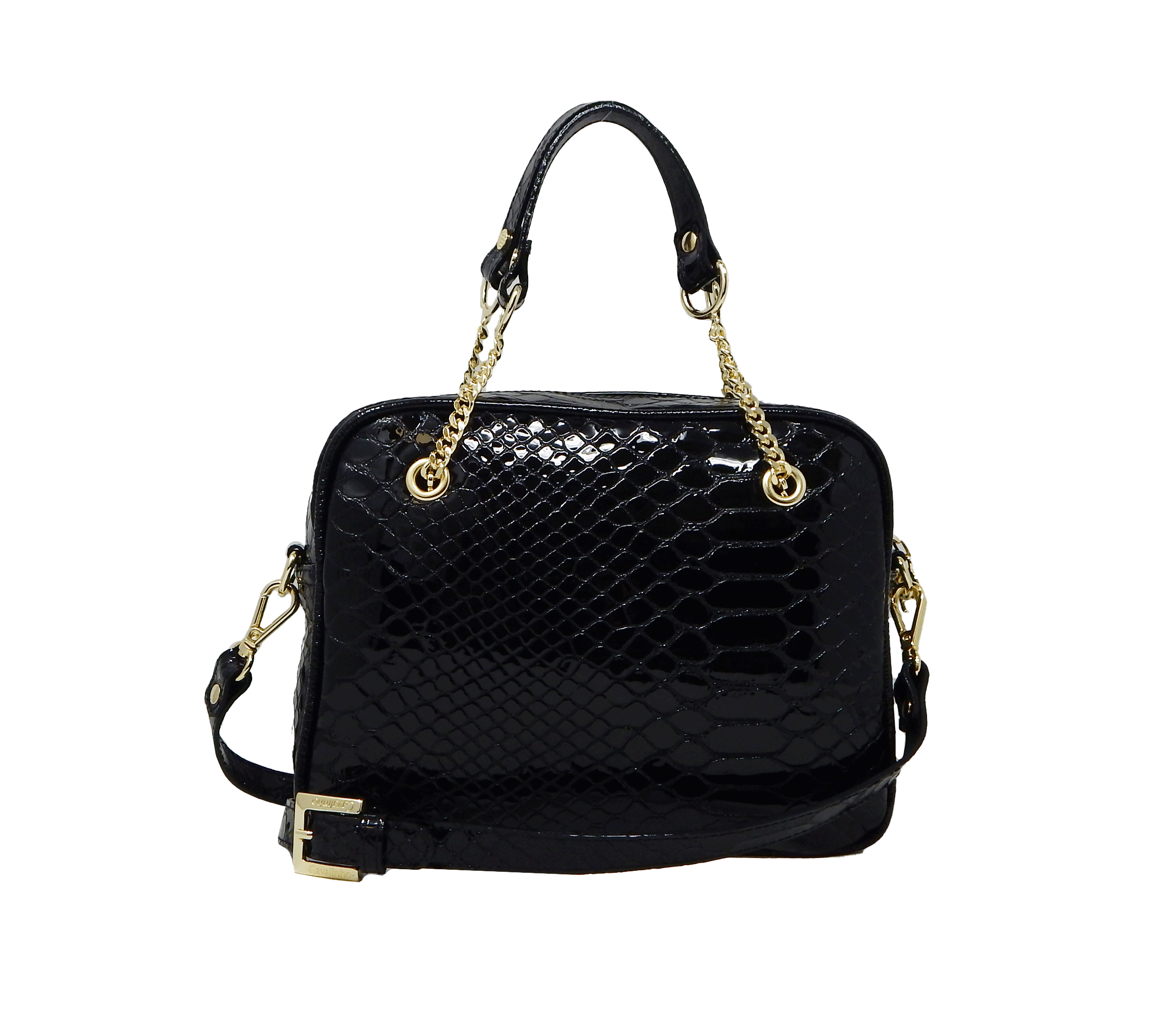 Cavalinho Gallop Patent Leather Handbag SKU 18170512.01 #color_black