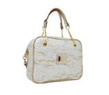 Cavalinho Gallop Patent Leather Handbag SKU 18170512.31 #color_beige / white