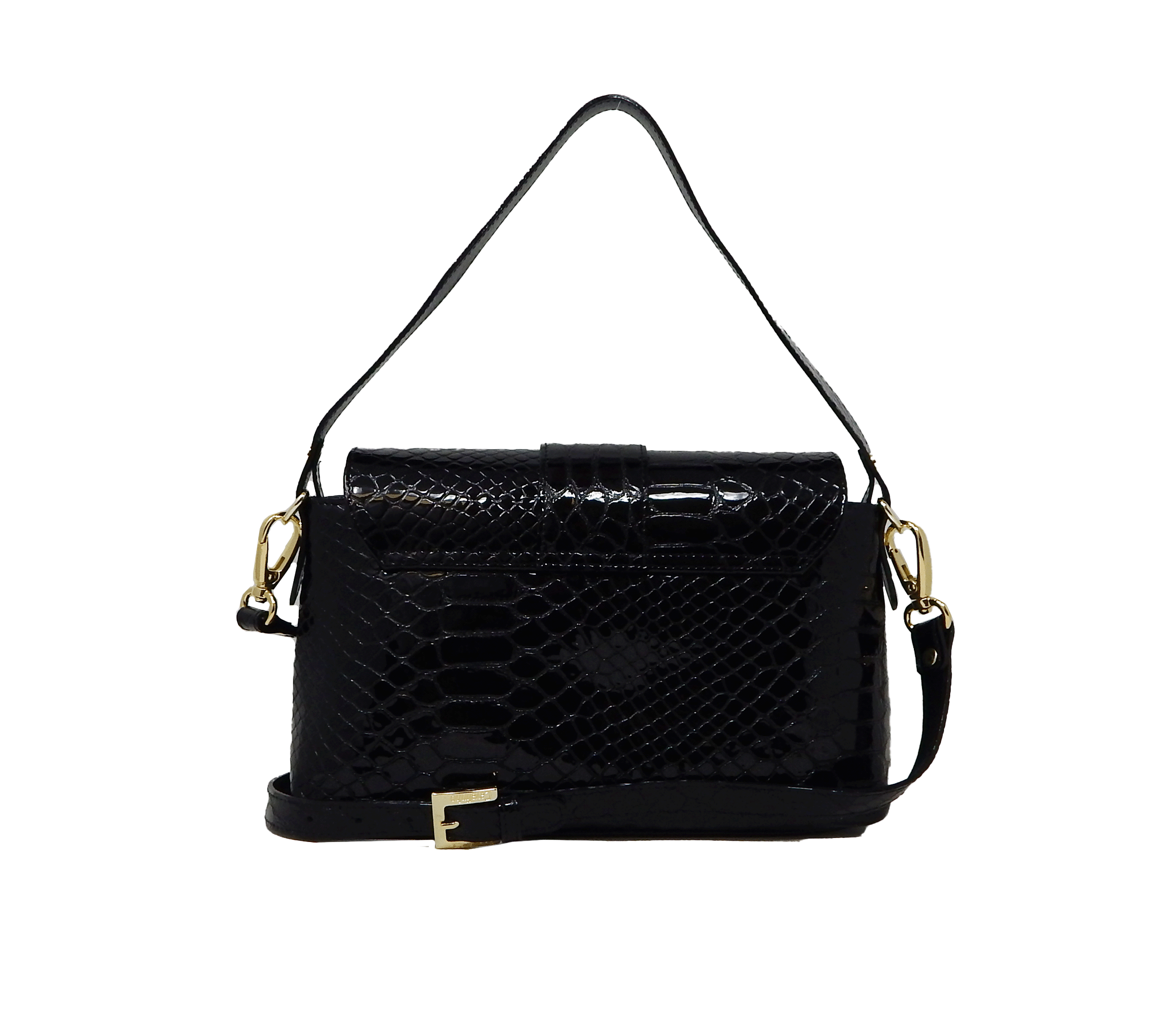 #color_ Black | Cavalinho Gallop Patent Leather Handbag - Black - 18170514.01_3