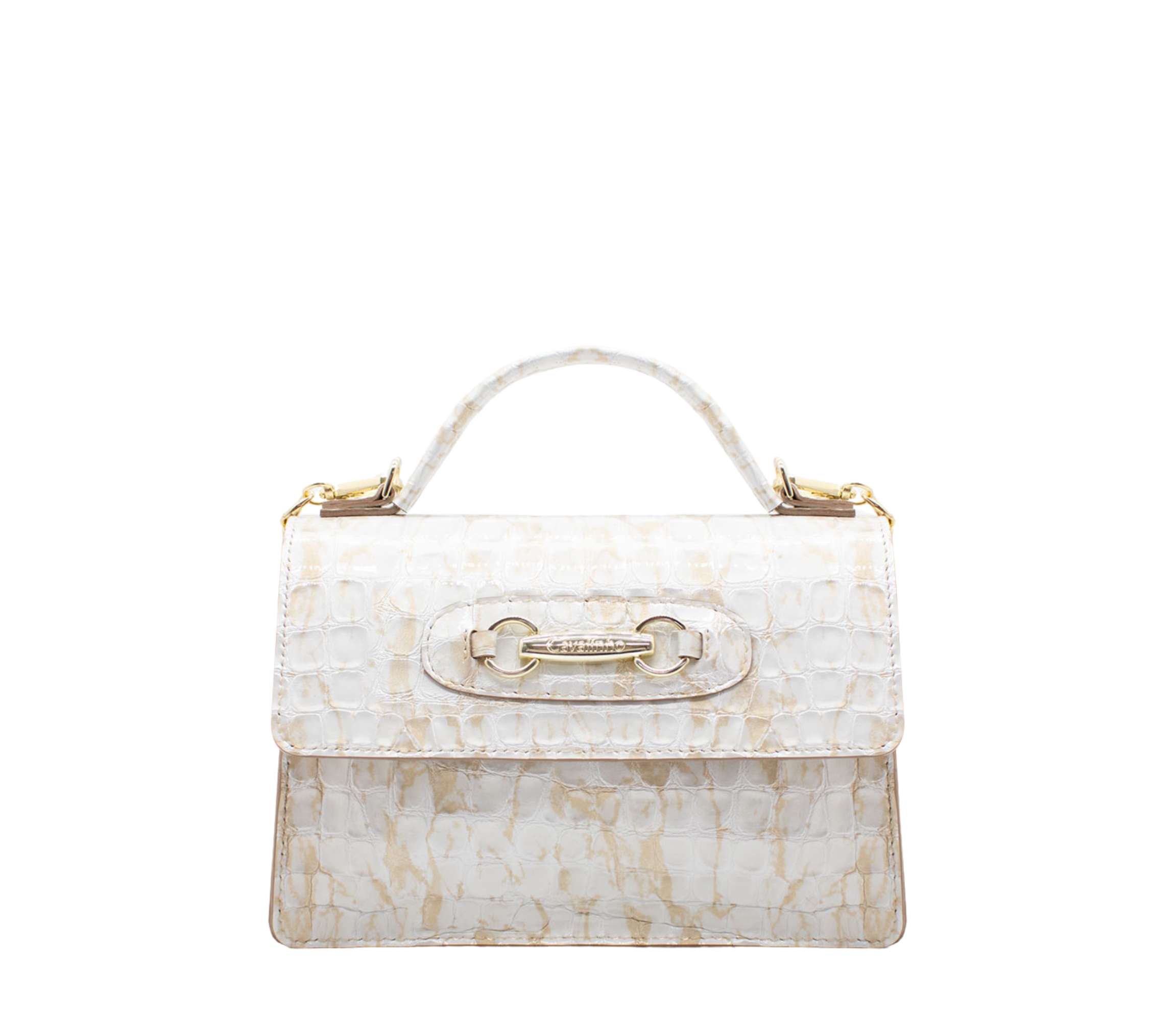 Cavalinho Gallop Patent Leather Handbag SKU 18170517.31 #color_beige / white