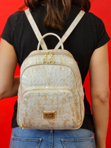 Cavalinho Gallop Patent Leather Backpack SKU 18170525.31 #color_beige / white