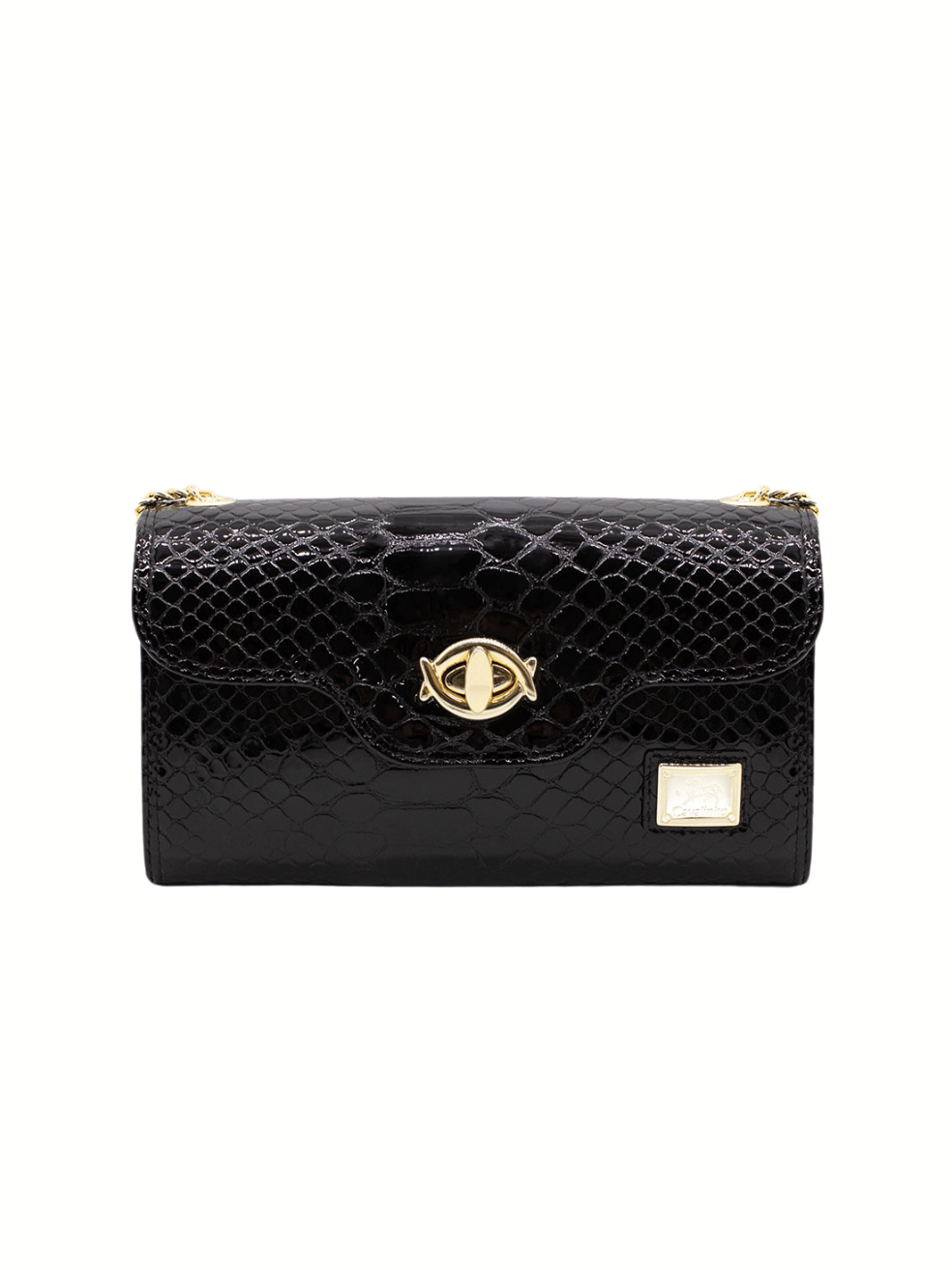 Cavalinho Gallop Patent Leather Clutch or Shoulder Bag SKU 18170535.01 #color_black