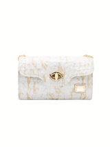 Cavalinho Gallop Patent Leather Clutch or Shoulder Bag SKU 18170535.31 #color_beige / white