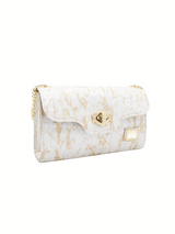 Cavalinho Gallop Patent Leather Clutch or Shoulder Bag SKU 18170535.31 #color_beige / white