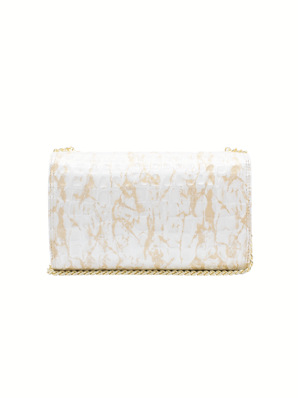 Cavalinho Gallop Patent Leather Clutch or Shoulder Bag SKU 18170535.31 #color_beige / white