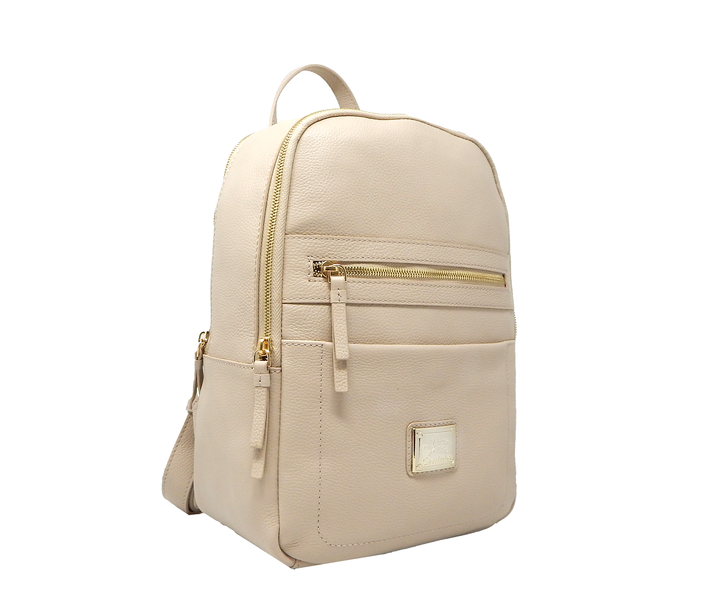 #color_ Beige | Cavalinho Infinity Pebbled Leather Backpack - Beige - 18230461_05_a