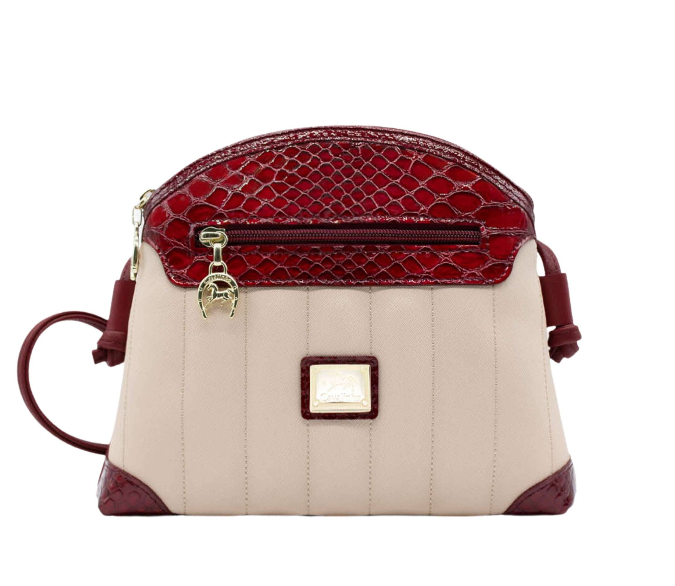 Cavalinho Grace Crossbody Bag SKU 18250005.15 #color_DarkRed / Beige