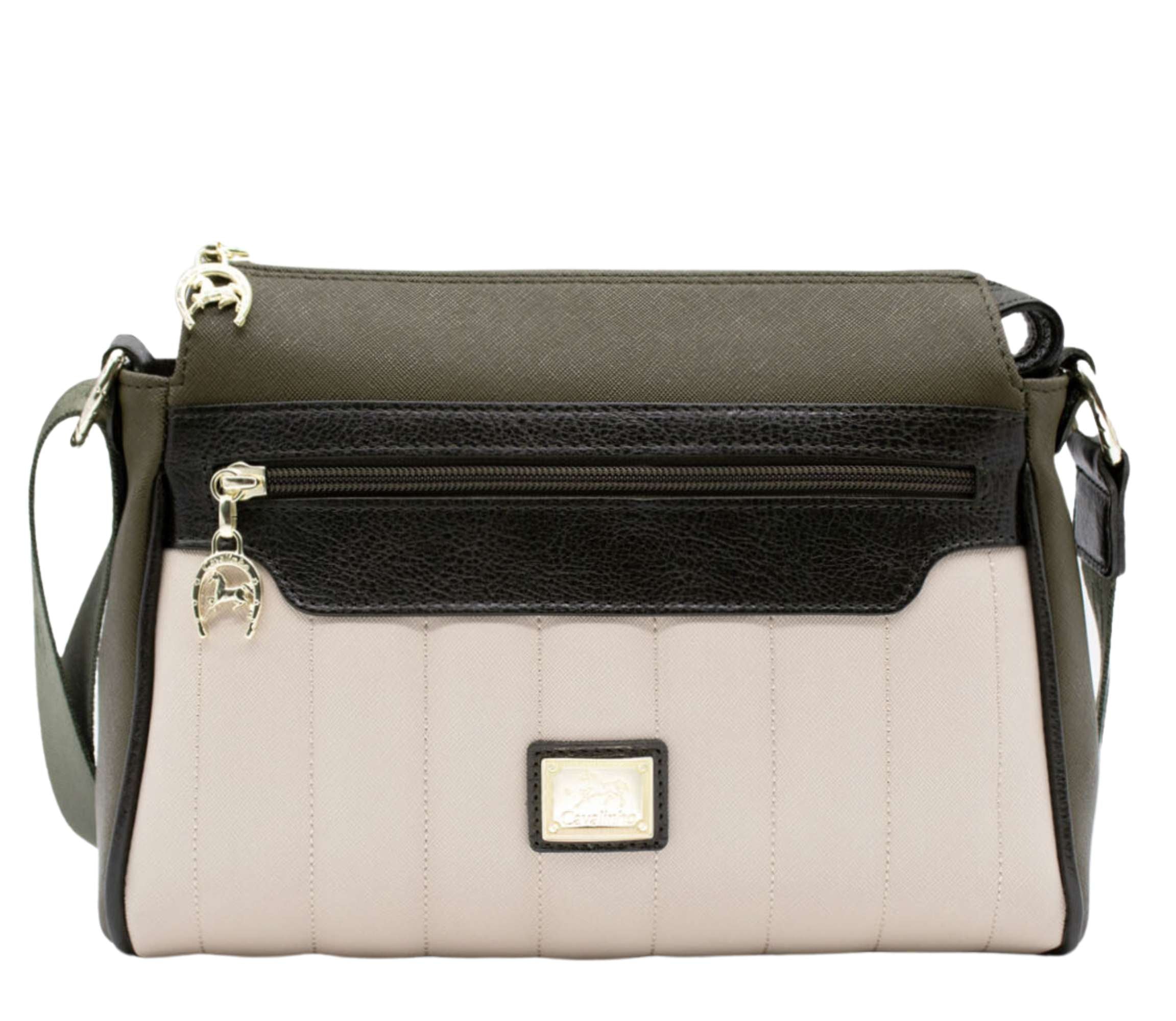 Cavalinho Grace Crossbody Bag SKU 18250373.09 #color_DarkOliveGreen / Beige