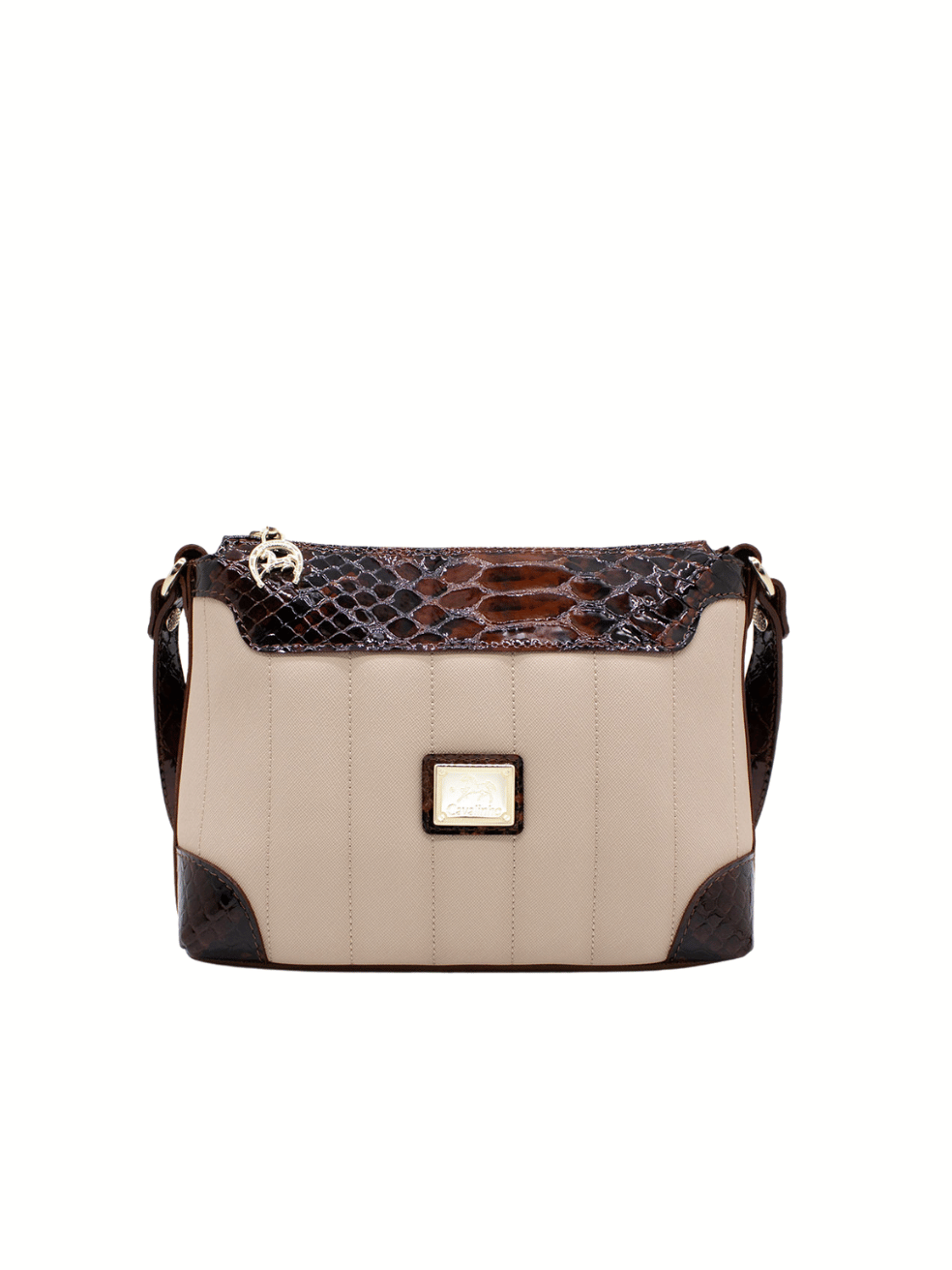 Cavalinho Grace Crossbody Bag SKU 18250274.34 #color_Saddlebrown / beige