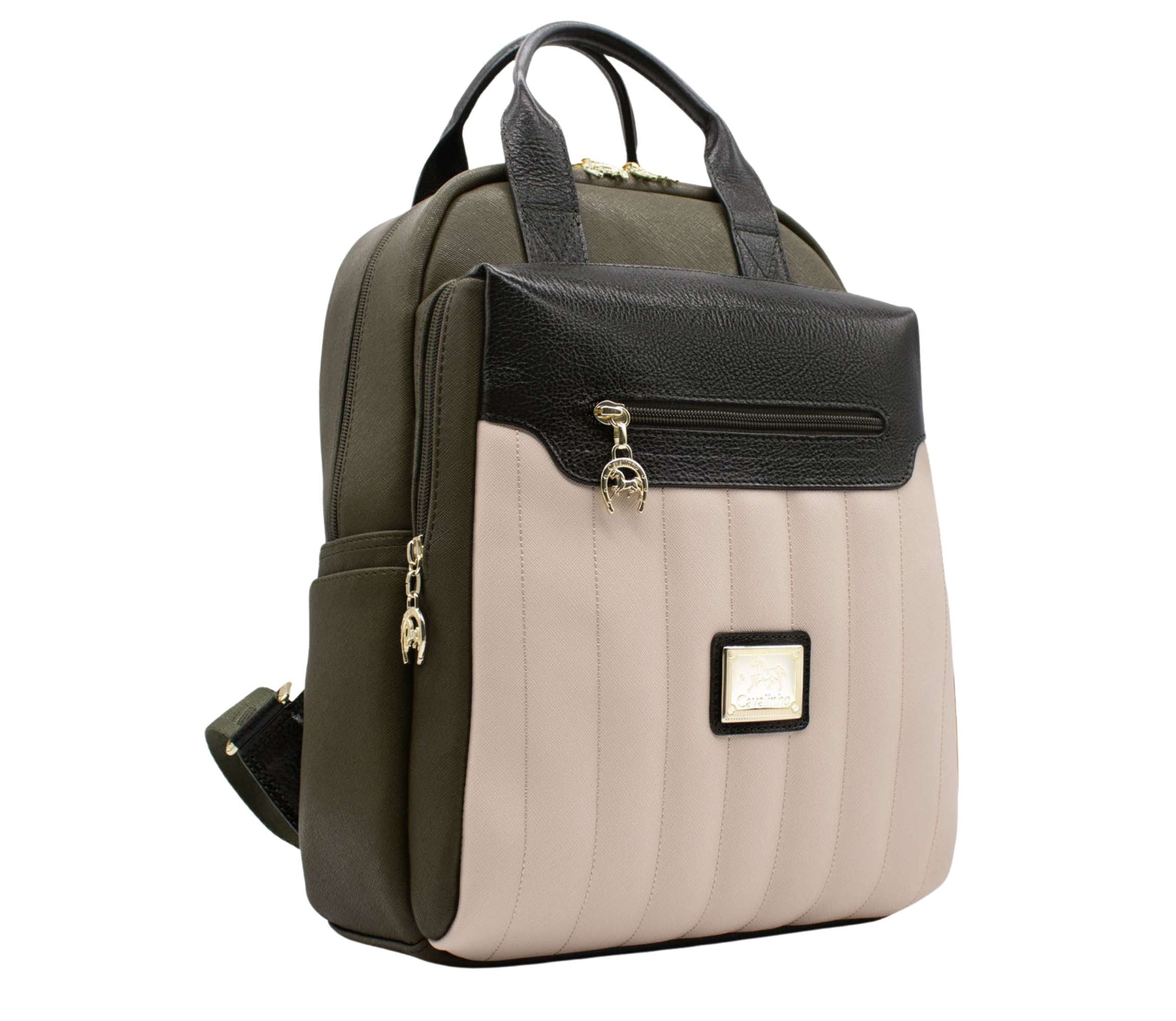 Cavalinho Grace Backpack SKU 18250395.09 #color_DarkOliveGreen / Beige