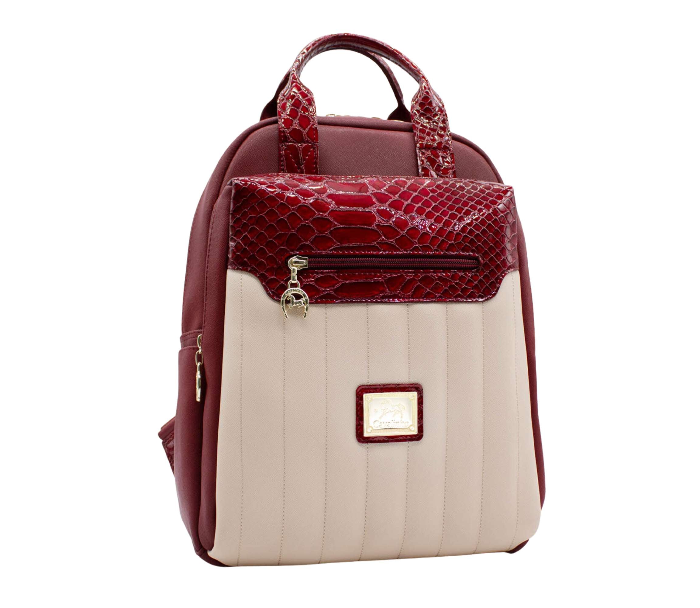 Cavalinho Grace Backpack SKU 18250395.15 #color_DarkRed / Beige