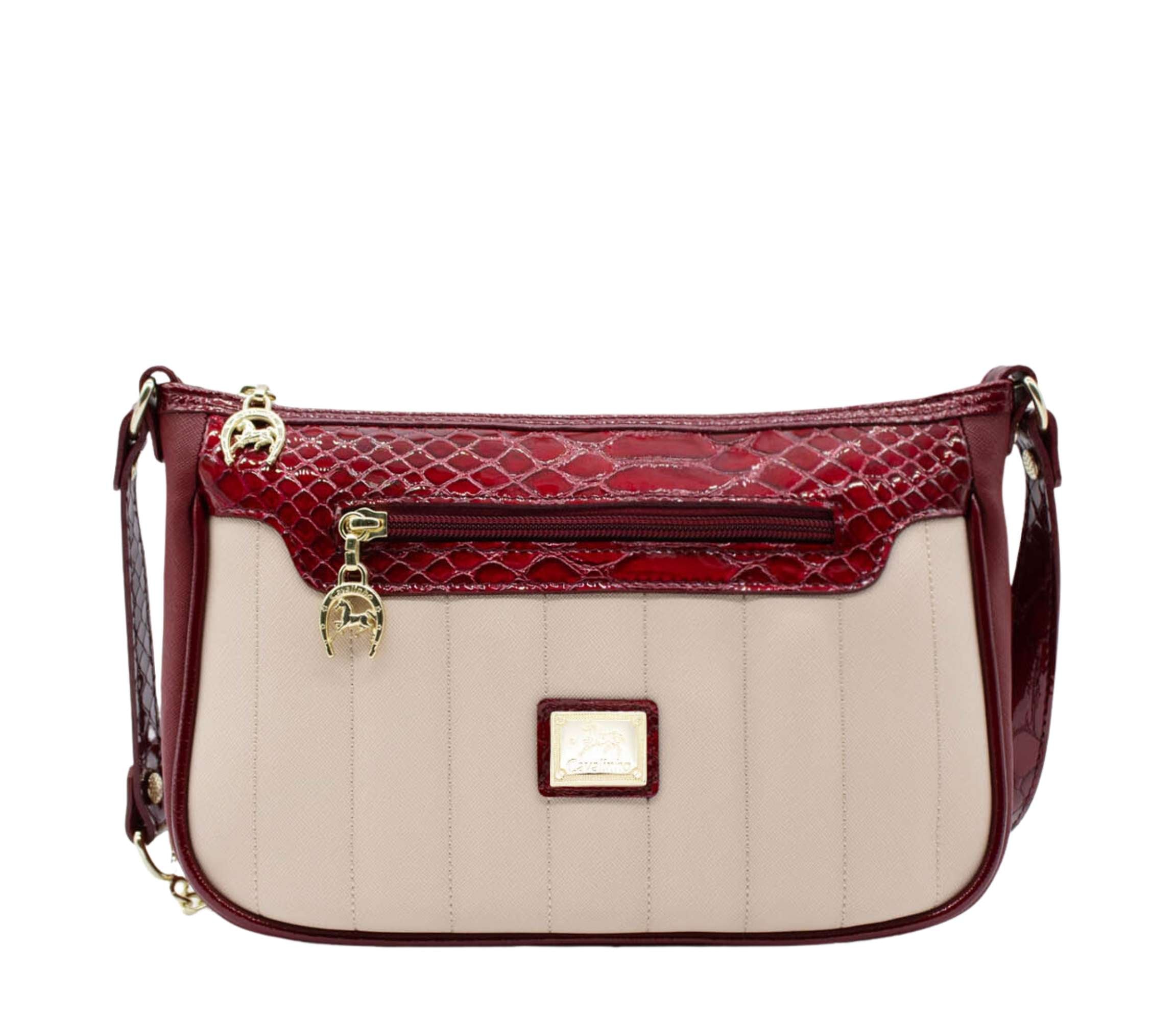 Cavalinho Grace Shoulder Bag SKU 18250435.15 #color_DarkRed / Beige