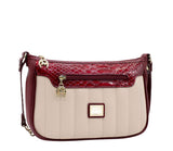 Cavalinho Grace Shoulder Bag SKU 18250435.15 #color_DarkRed / Beige