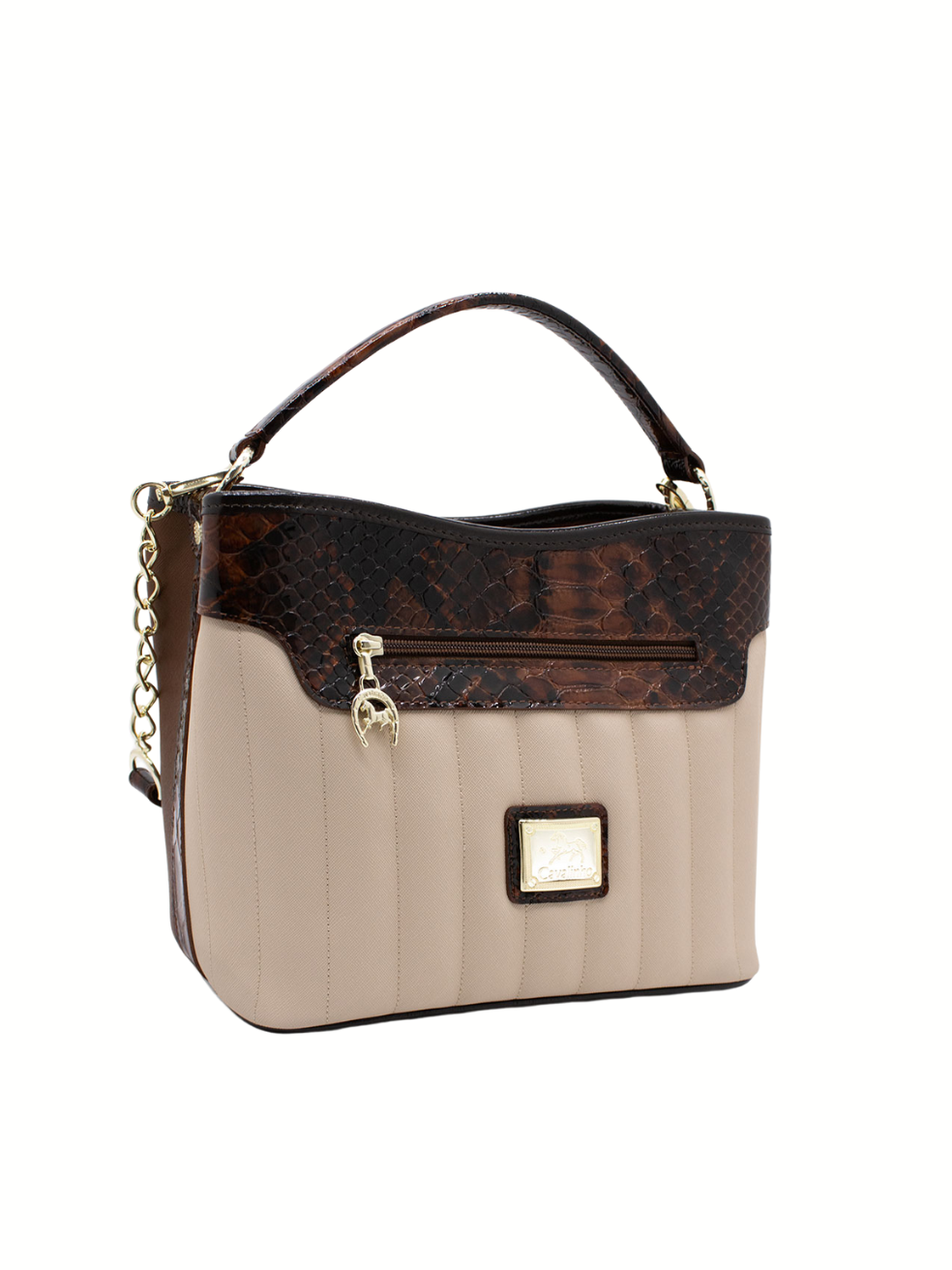 Cavalinho Grace Handbag SKU 18250470.34 #color_Saddlebrown / Beige