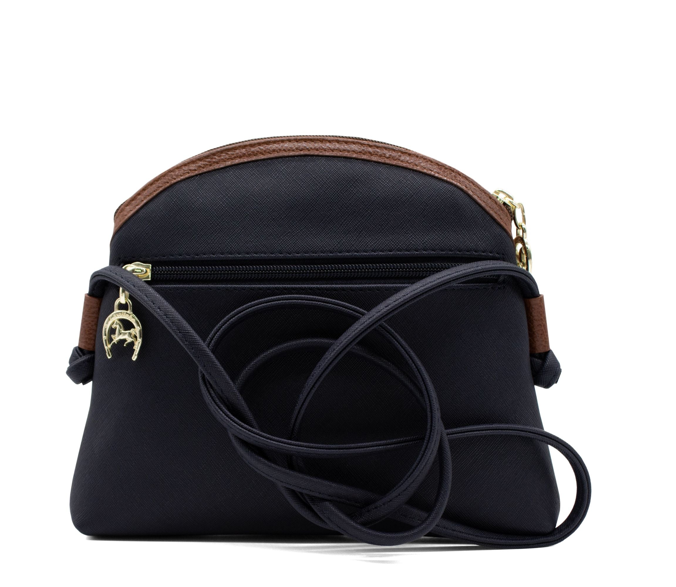 #color_ Black SaddleBrown White | Cavalinho Unique Crossbody Bag - Black SaddleBrown White - 18260005.34_3