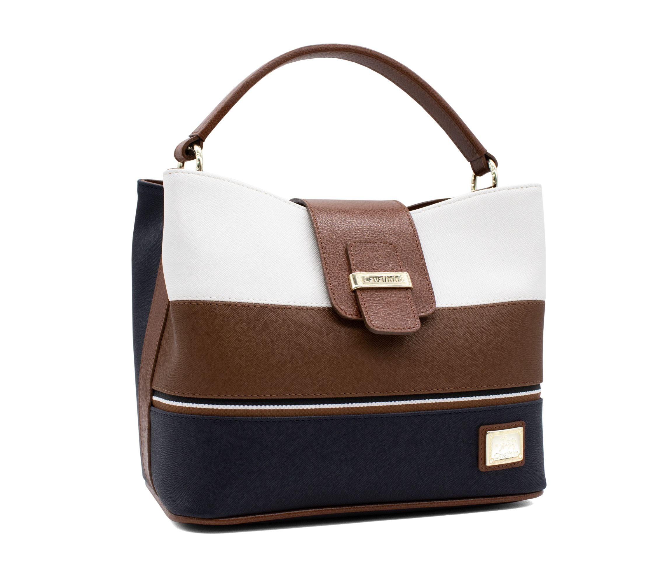 #color_ Black SaddleBrown White | Cavalinho Unique Handbag - Black SaddleBrown White - 18260157.34_2