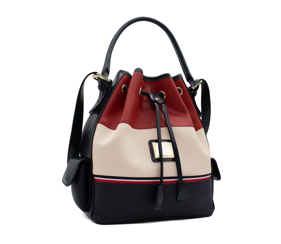 #color_ Navy Beige Red | Cavalinho Unique Bucket Bag - Navy Beige Red - 18260360.22_2