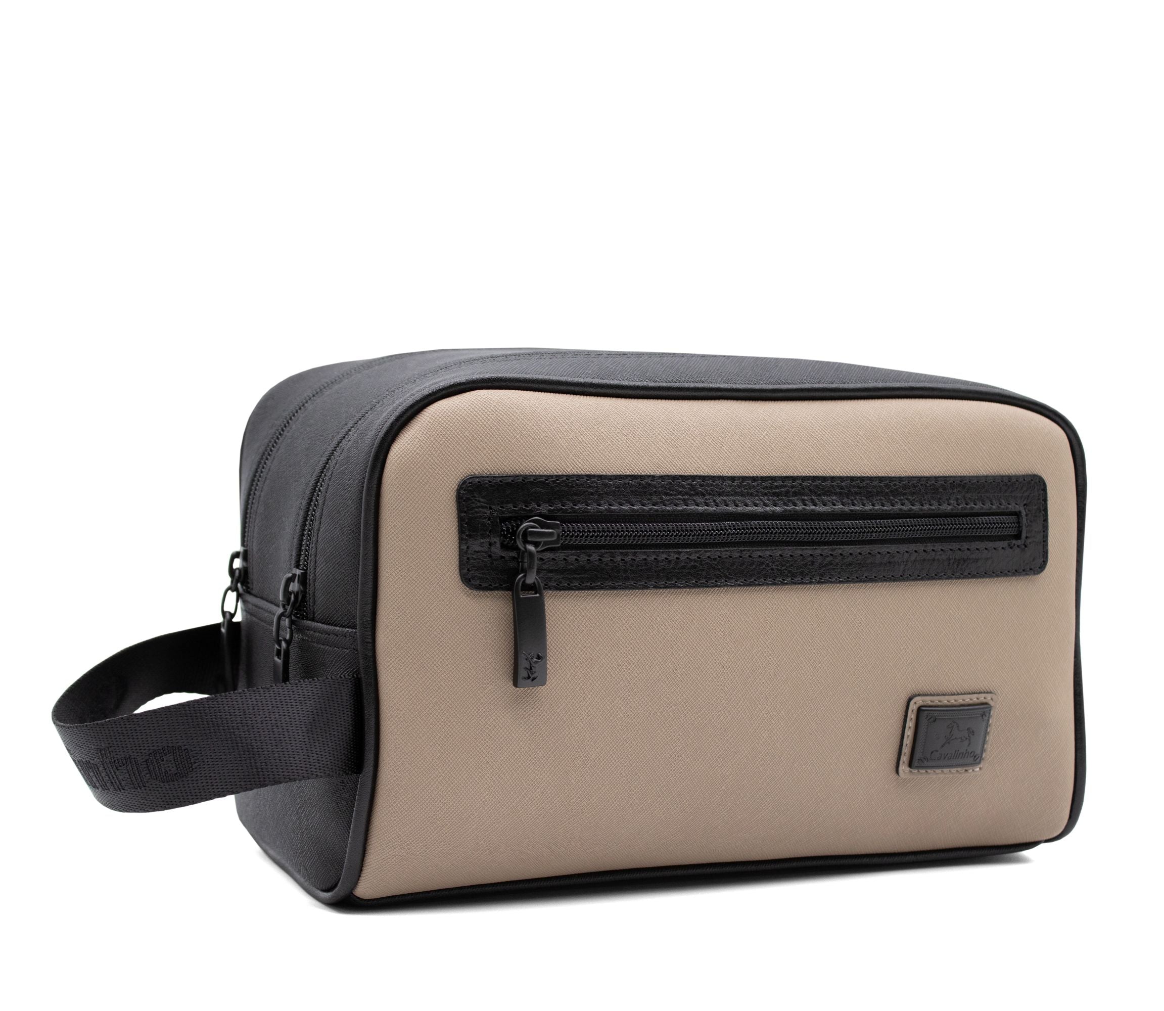 Cavalinho Club Toiletry Bag SKU 18360433.07 #color_Black / Tan