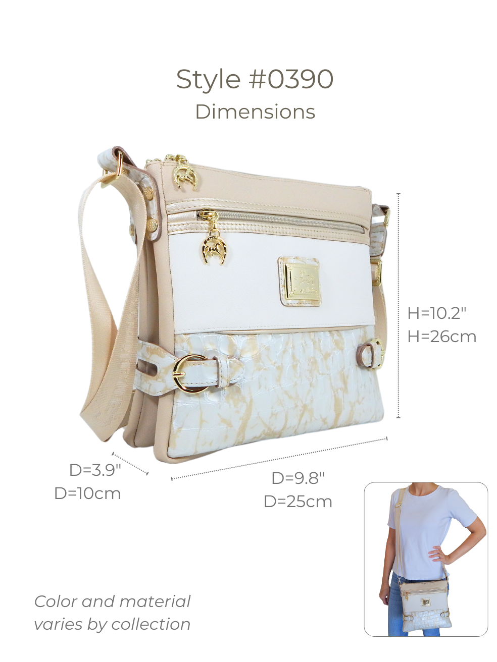 Cavalinho Mystic Crossbody Bag SKU 18460390.31 #color_beige / white