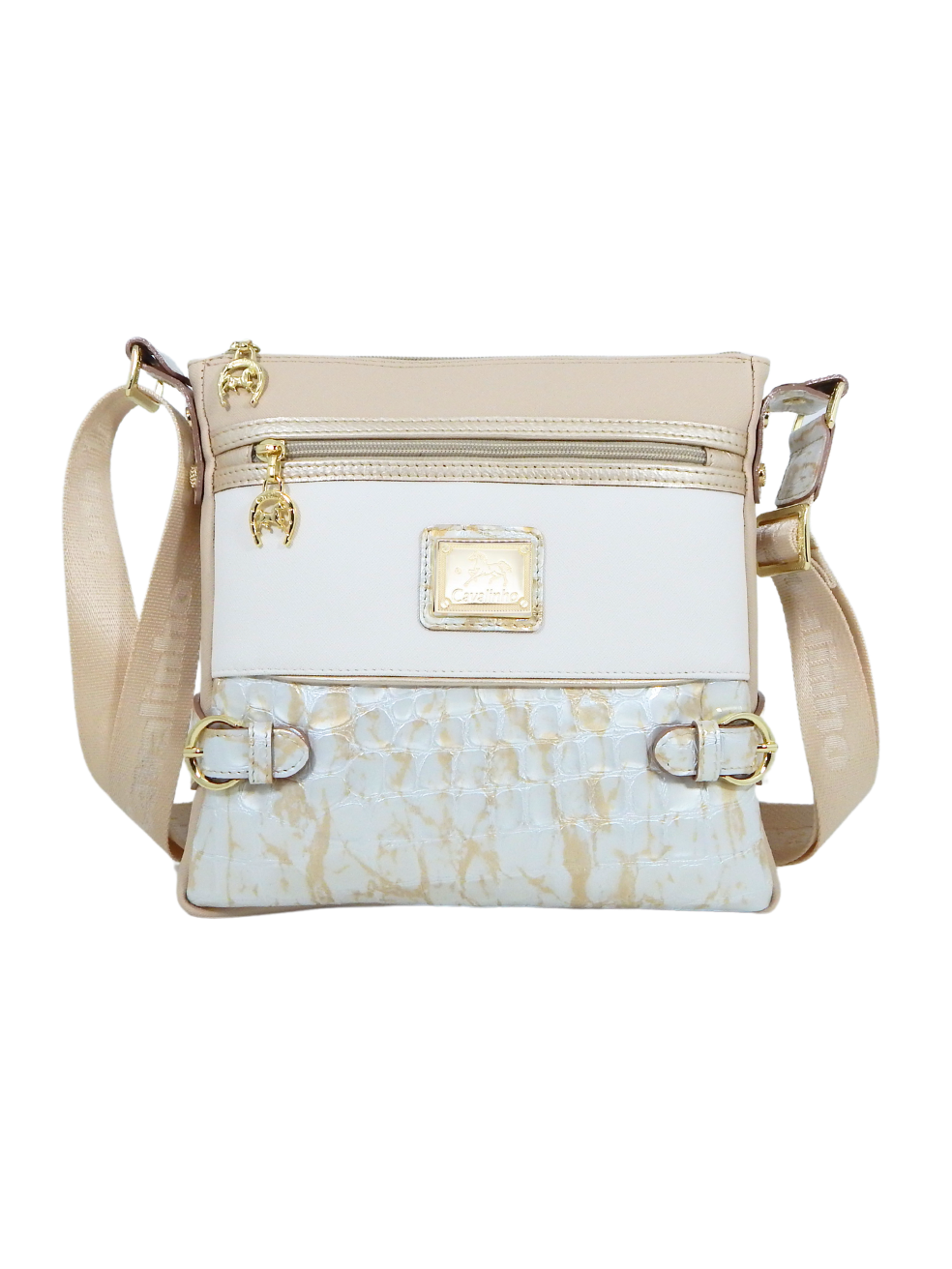 Cavalinho Mystic Crossbody Bag SKU 18460390.31 #color_beige / white