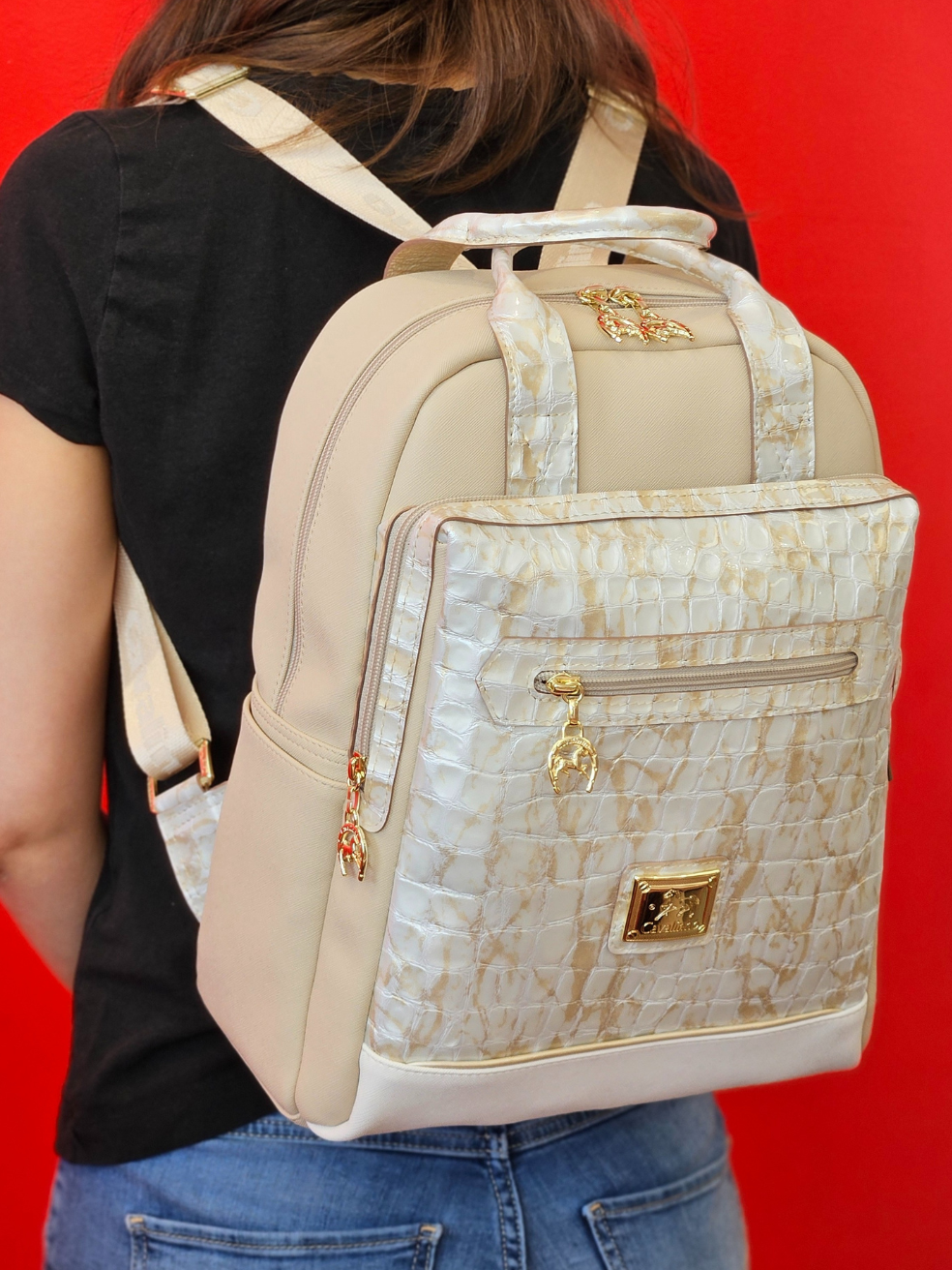 Cavalinho Mystic Backpack SKU 18460395.31 #color_beige / white