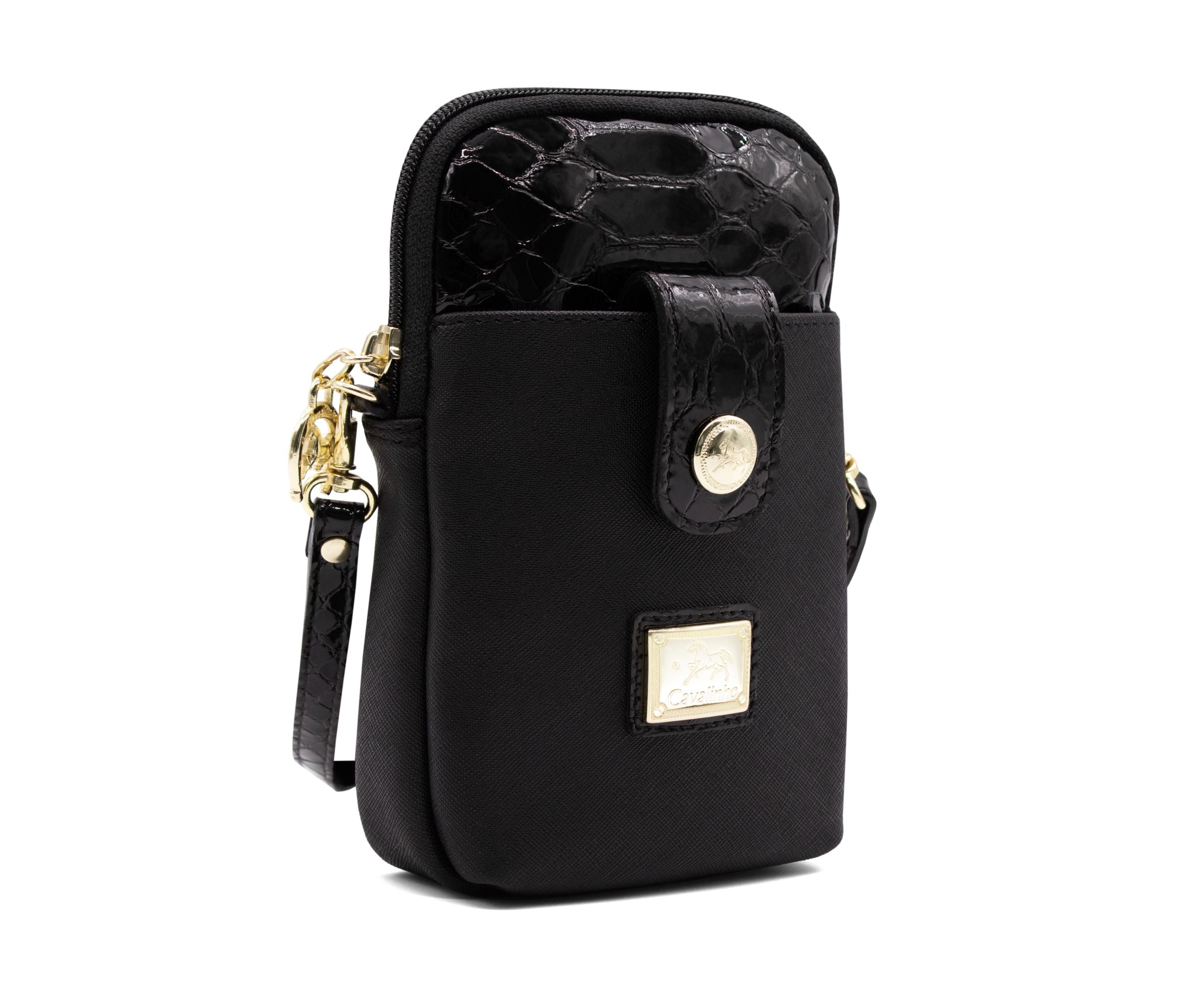 #color_ Black | Cavalinho Cherry Blossom Phone Crossbody Bag - Black - 18810430.01_2