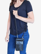 Cavalinho Cavalo Lusitano Phone Crossbody Bag & Wallet SKU 28090282.01 #color_black, saddlebrown