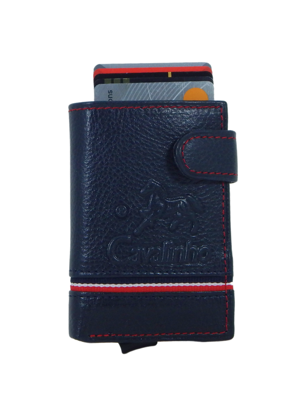 Cavalinho The Sailor Bifold Pop Up Slim Leather Wallet SKU 28150022.22 #color_navy