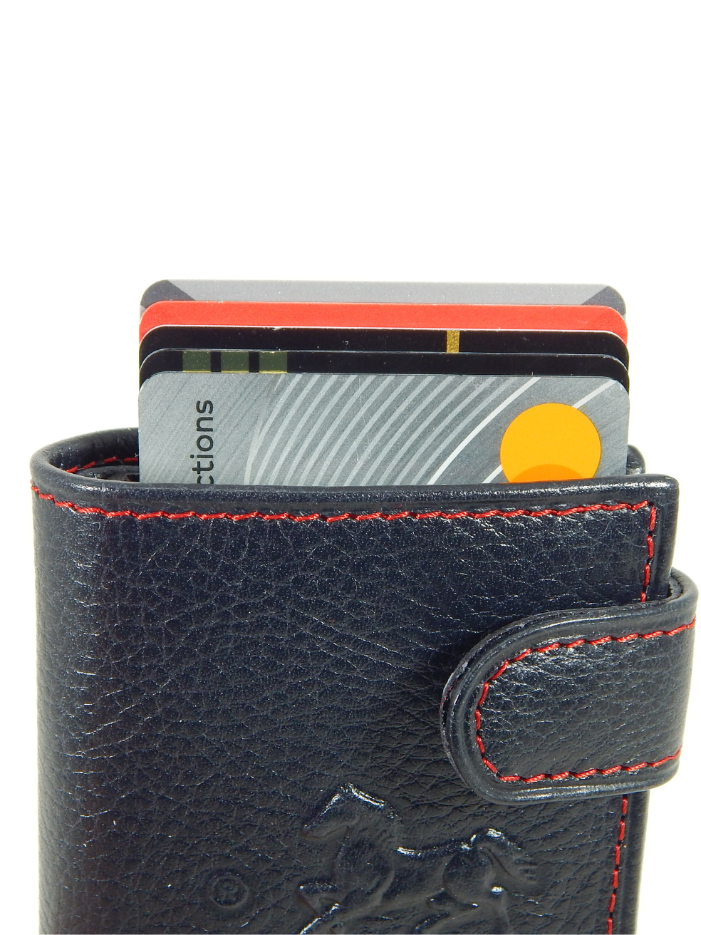 Cavalinho The Sailor Bifold Pop Up Slim Leather Wallet SKU 28150022.22 #color_navy