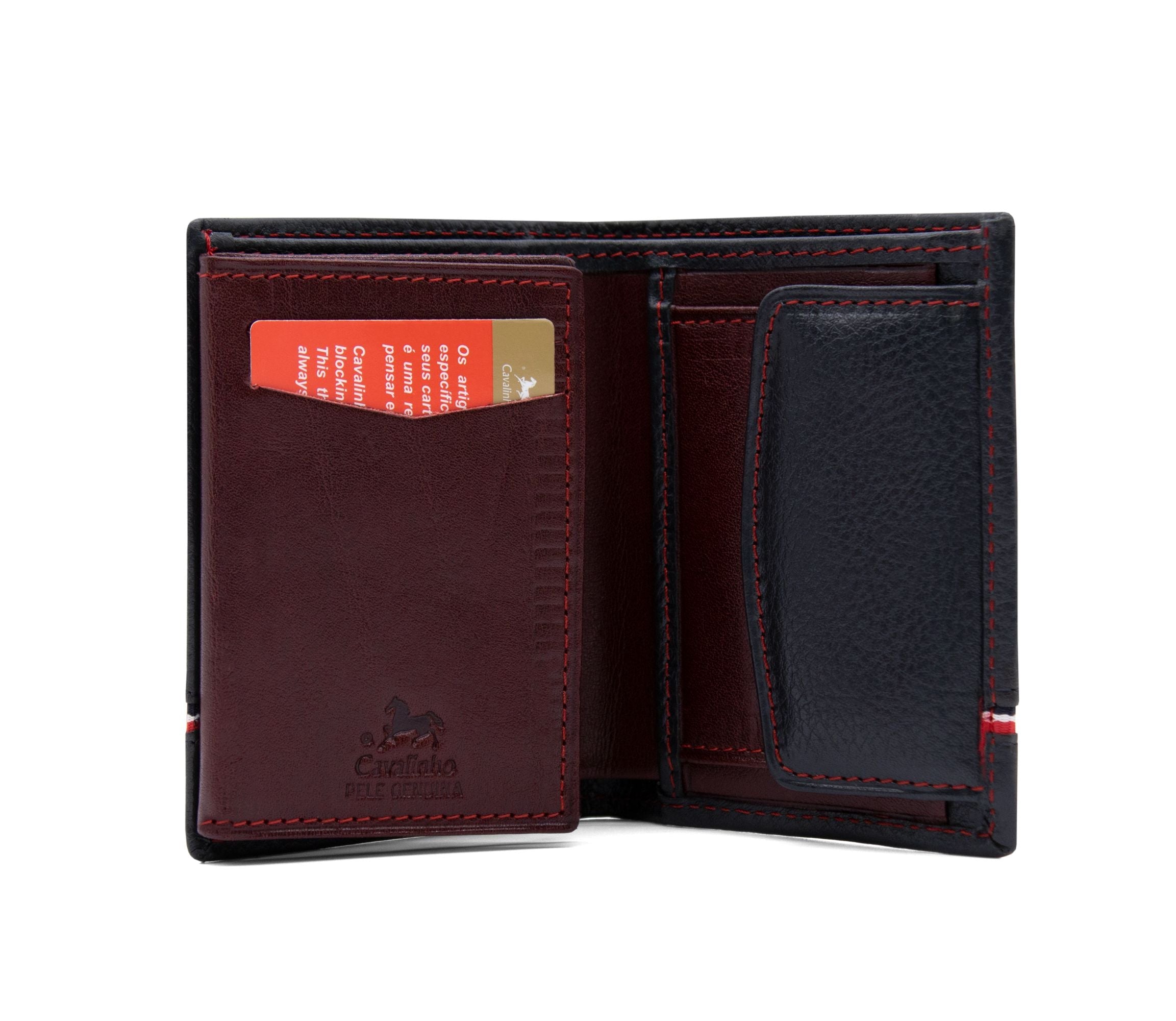 Cavalinho The Sailor Trifold Leather Wallet SKU 28150522.22 #color_navy