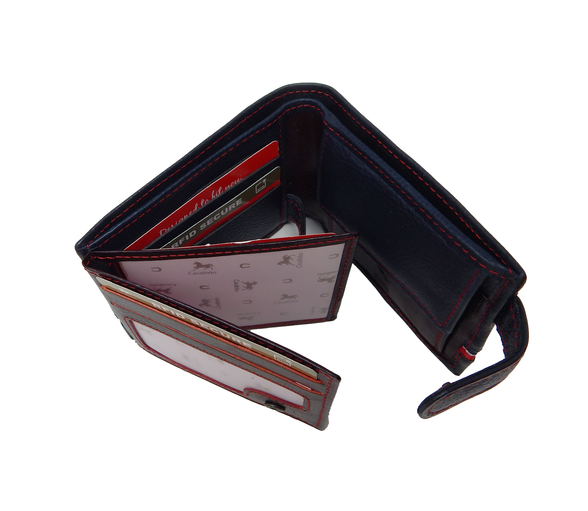 Cavalinho The Sailor Trifold Leather Wallet SKU 28150586.22 #color_navy